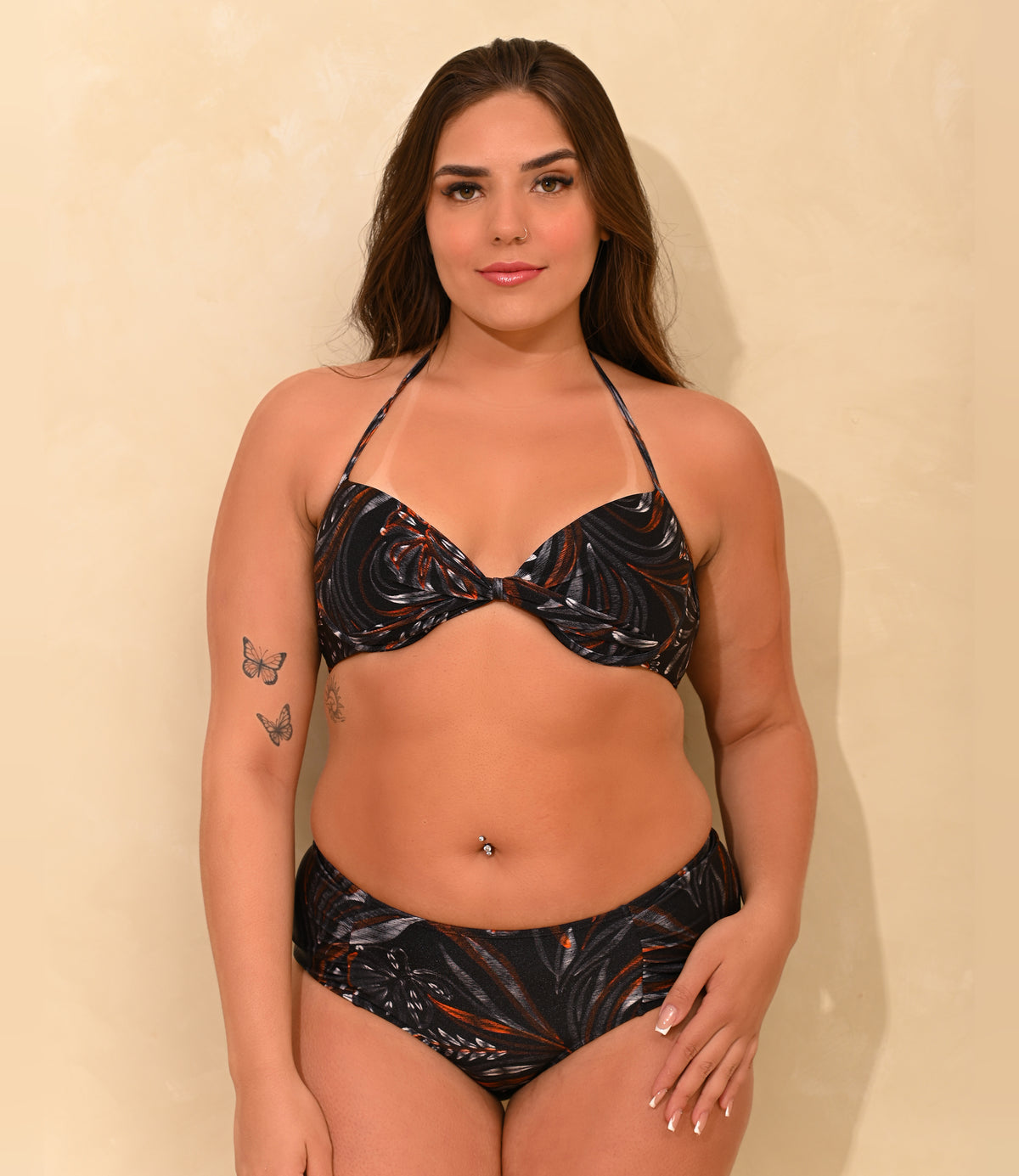 Top Mirela Estampado Fênix, biquíni completo, frente