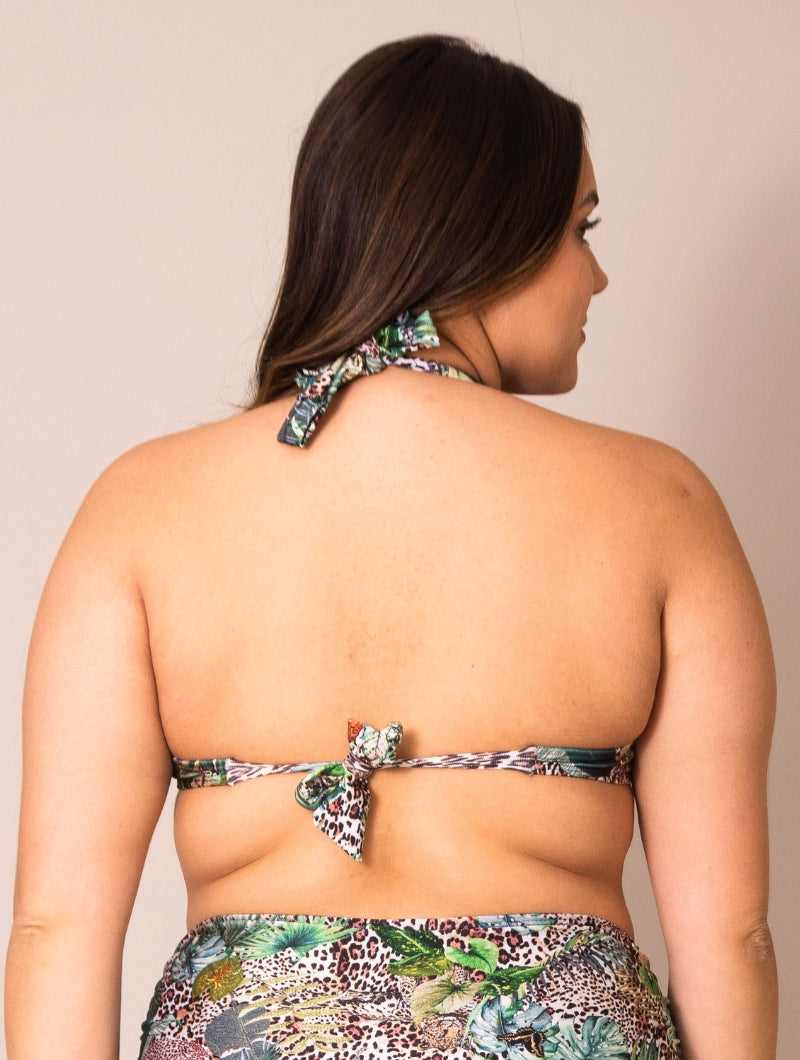 Top De Biquíni Argola Frontal Estampado Ana