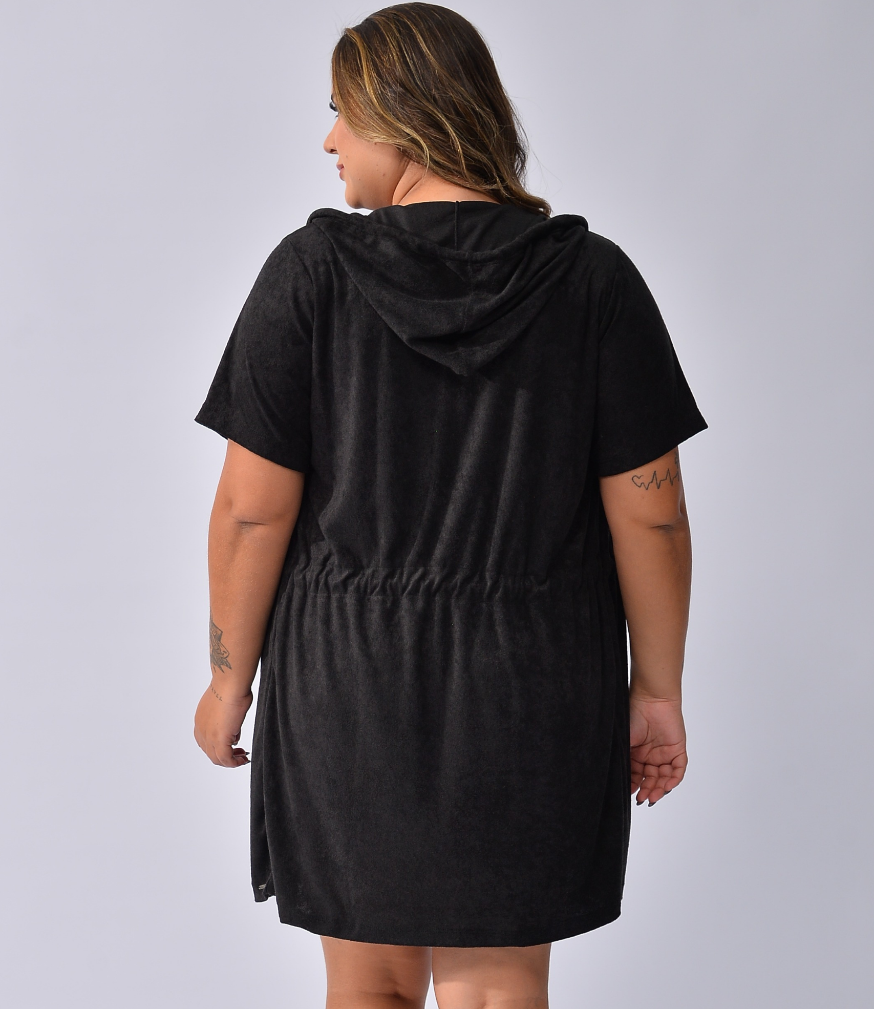 Roupão Manga Curta Com Capuz