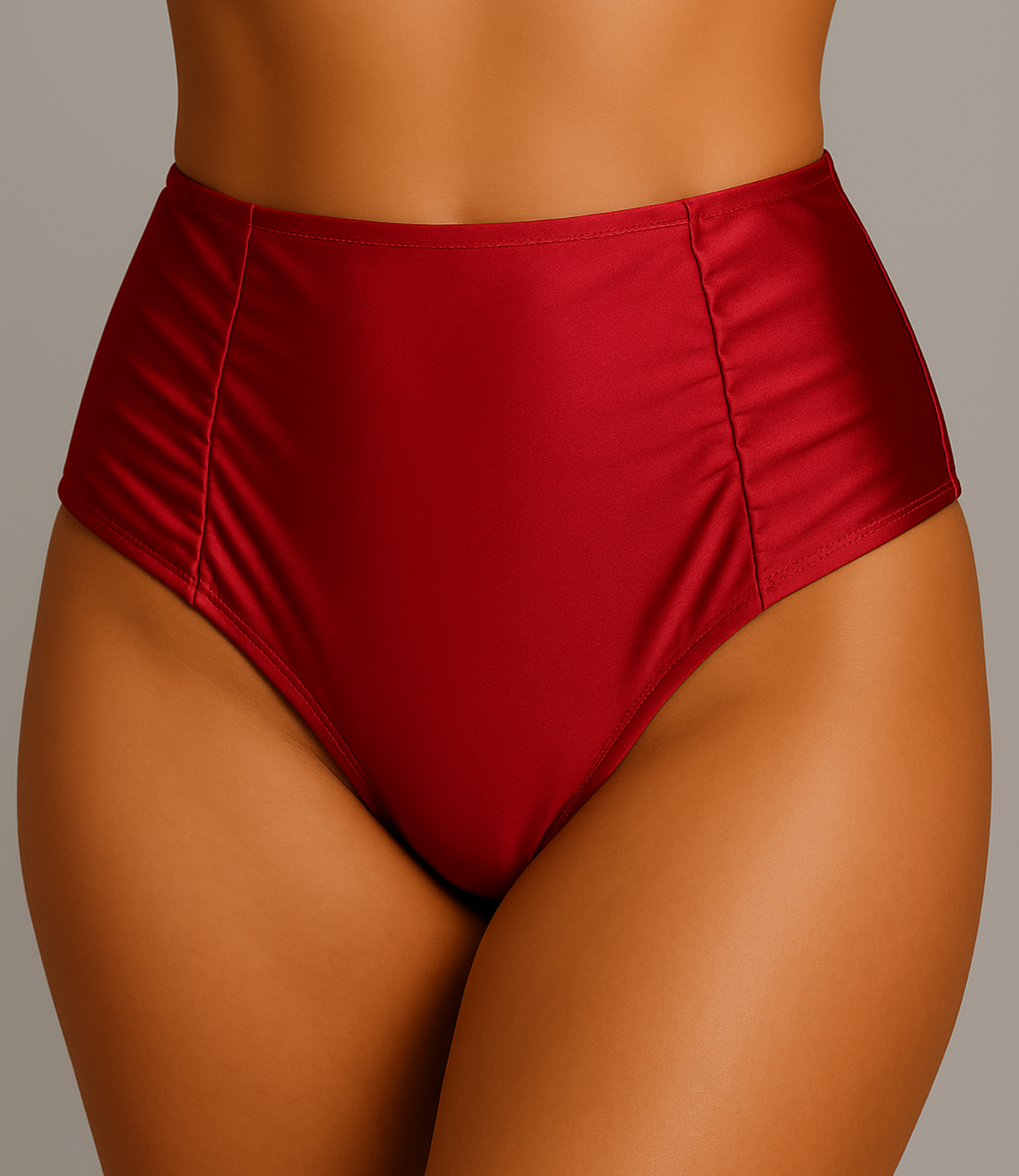 Calcinha Biquíni Hot Pant Franzida Lisa