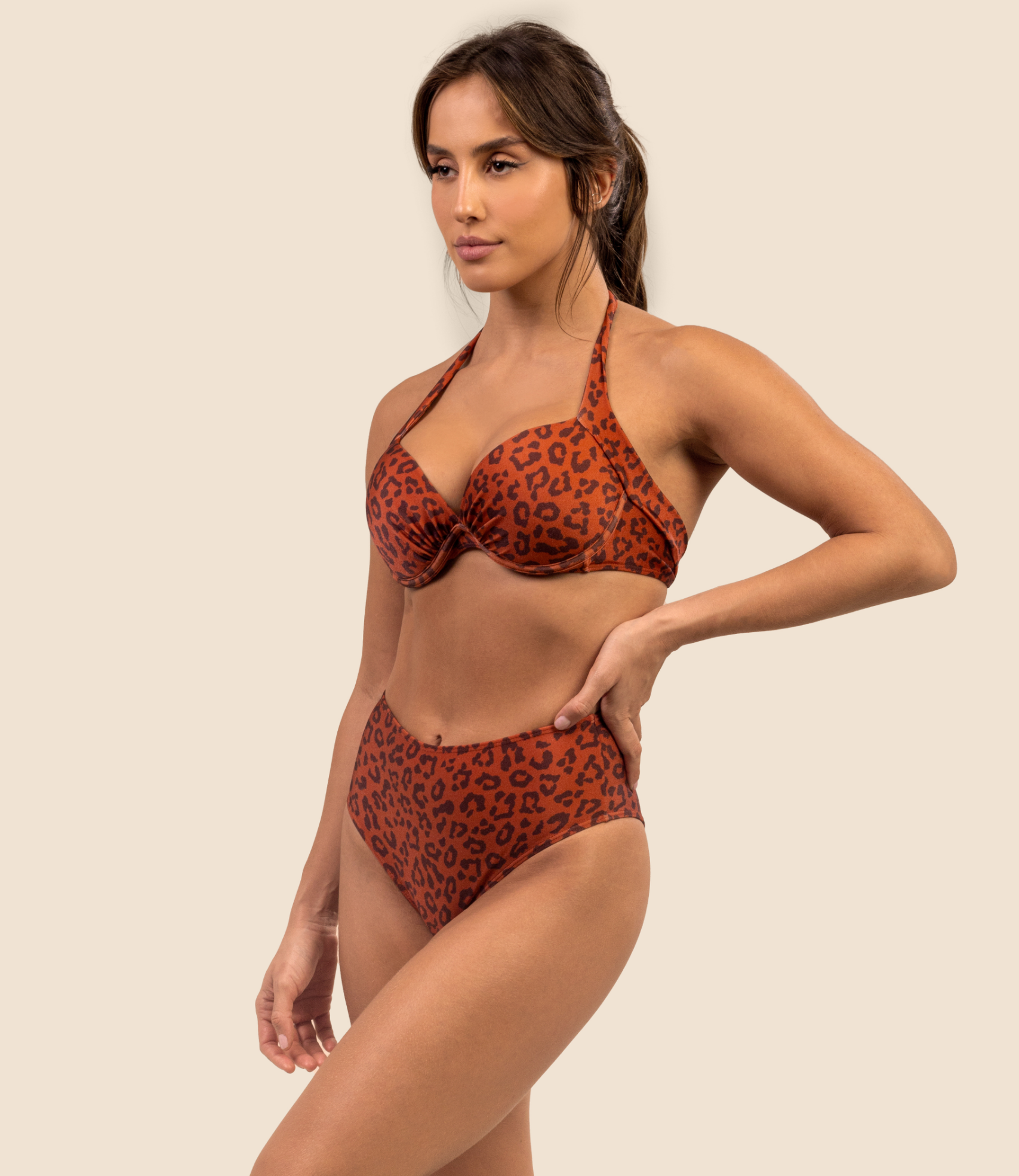Top Meia Taça Jéssica + Calcinha De Biquini Hot Pants Alice