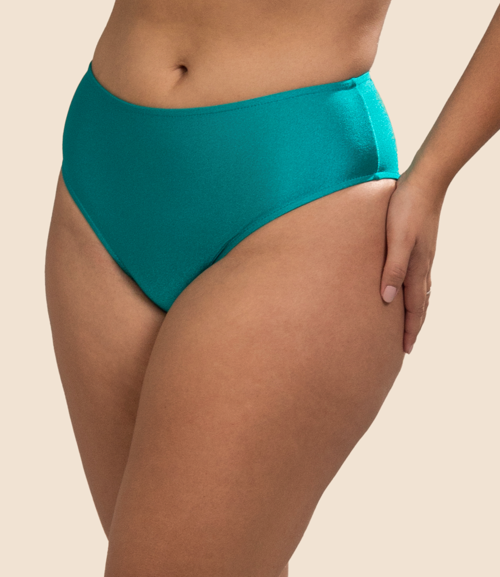 Calcinha de biquíni hot pants lisa Alice