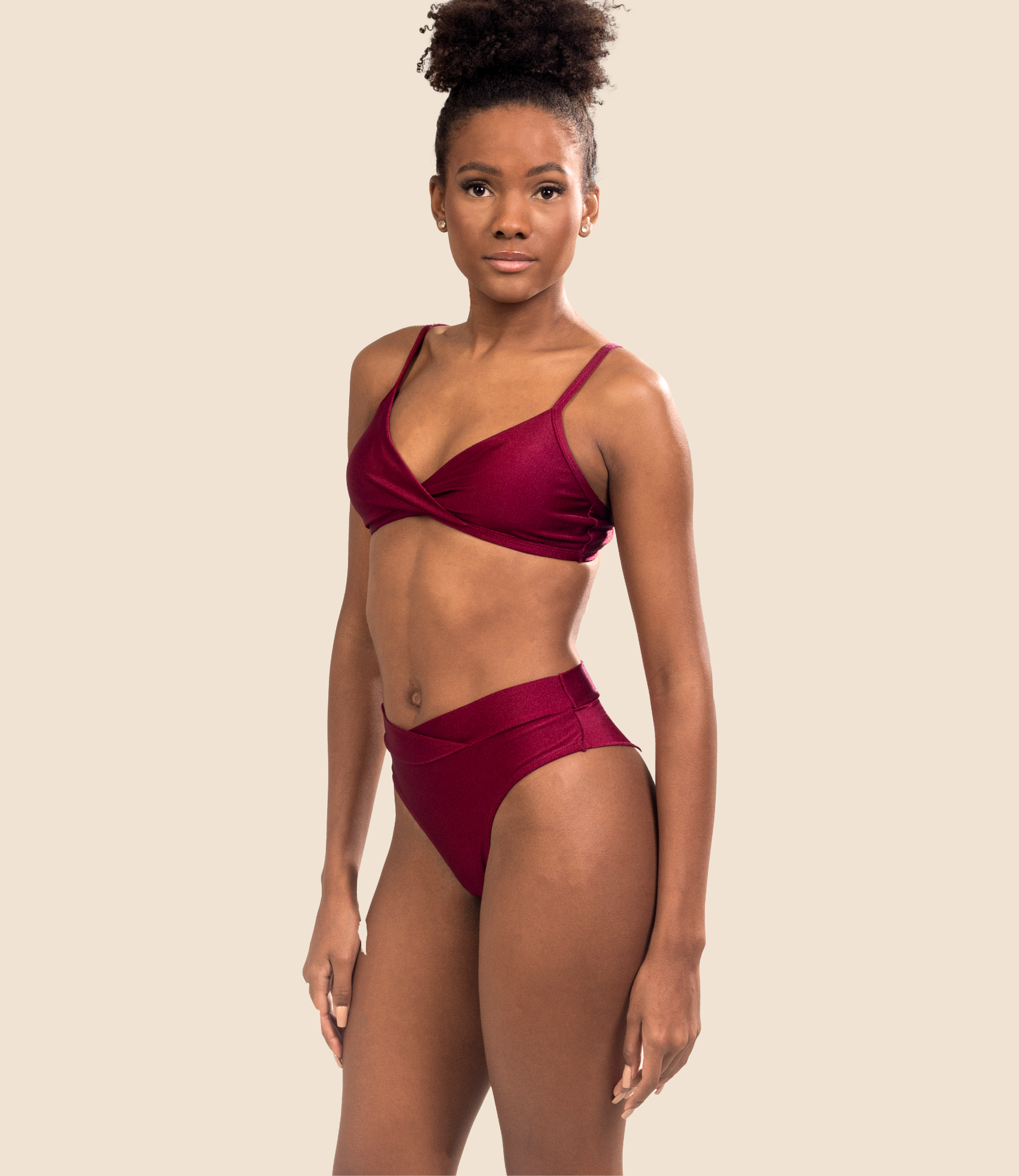 Top Meia Taça Liso Kiara + Calcinha Hot Pants Lisa Martina