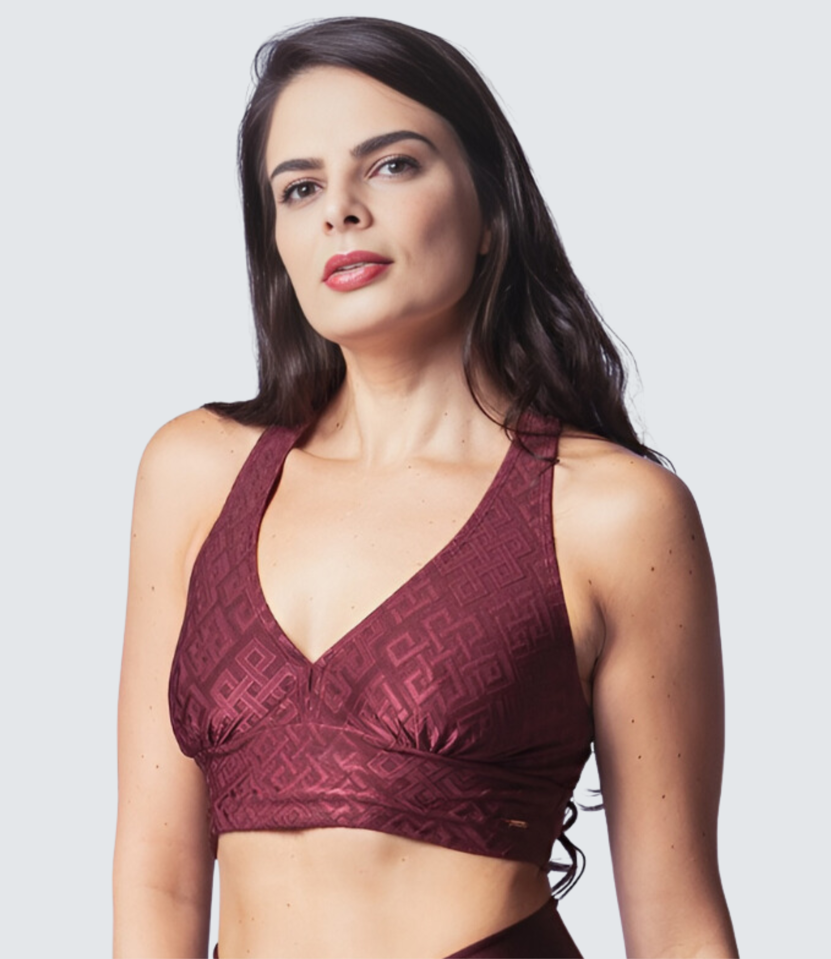 Top Fitness Anne Tecido Jacquard