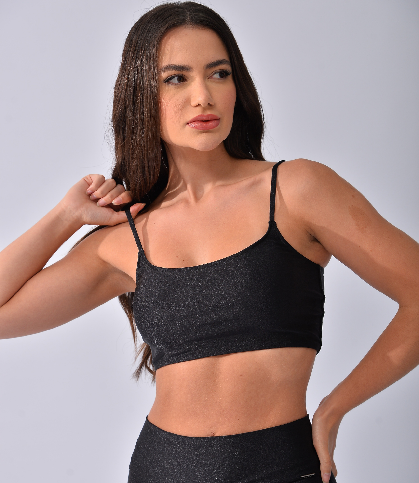 Top Alça Fina de Lycra Pulse