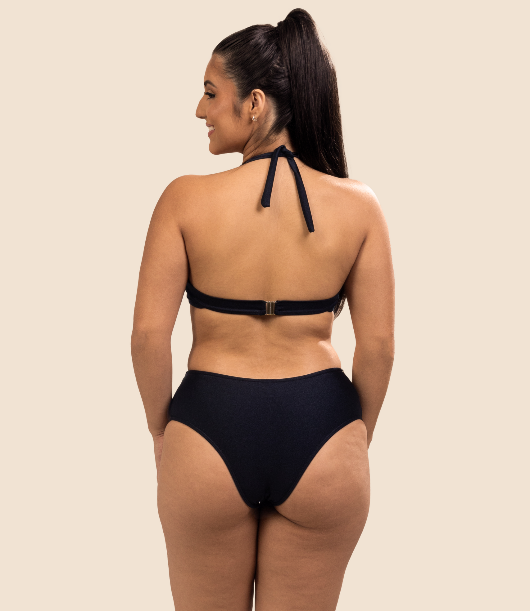 Top Meia Taça Liso Jéssica + Calcinha De Biquini Lisa Brisa