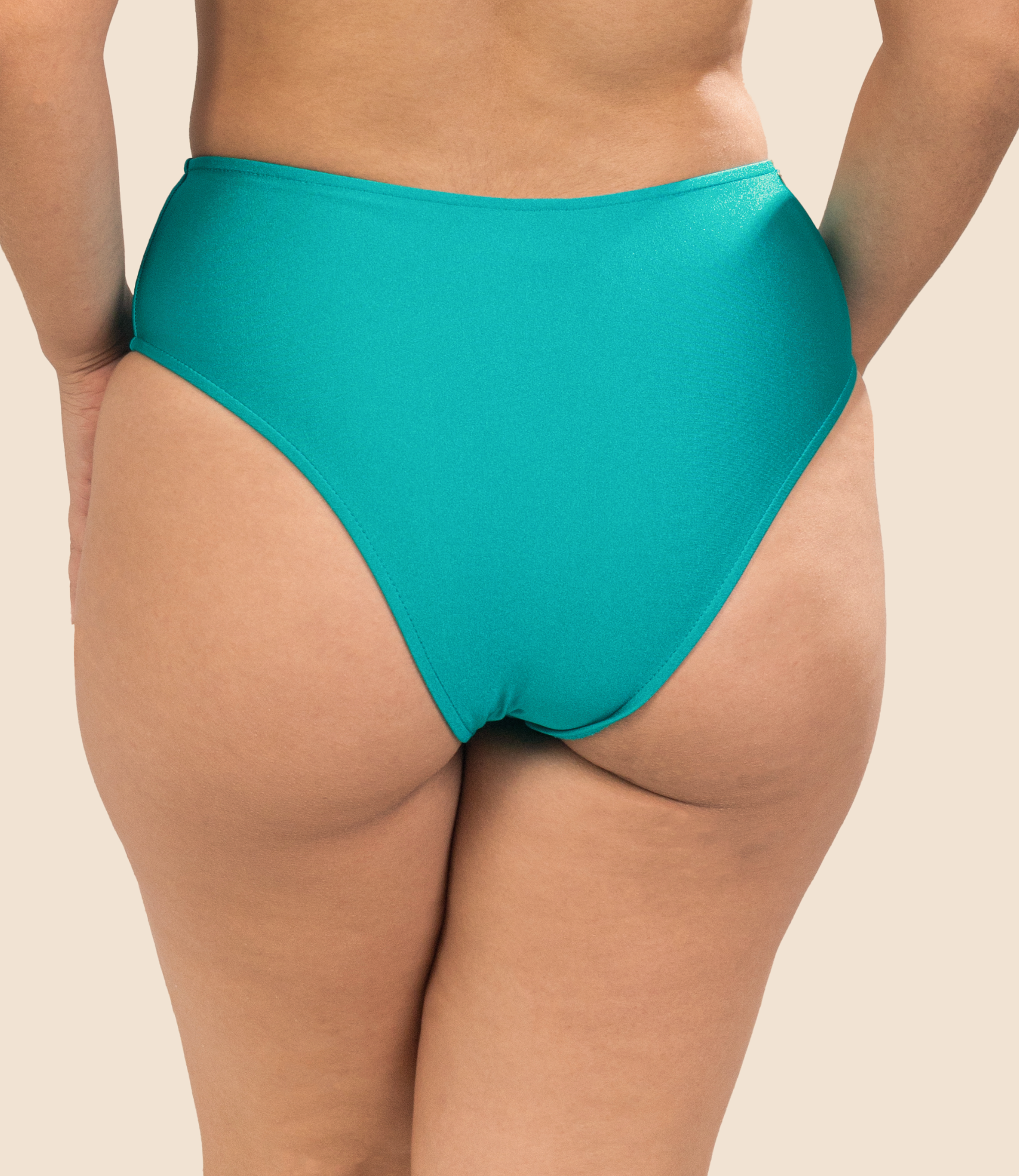 Calcinha de biquíni hot pants lisa Alice