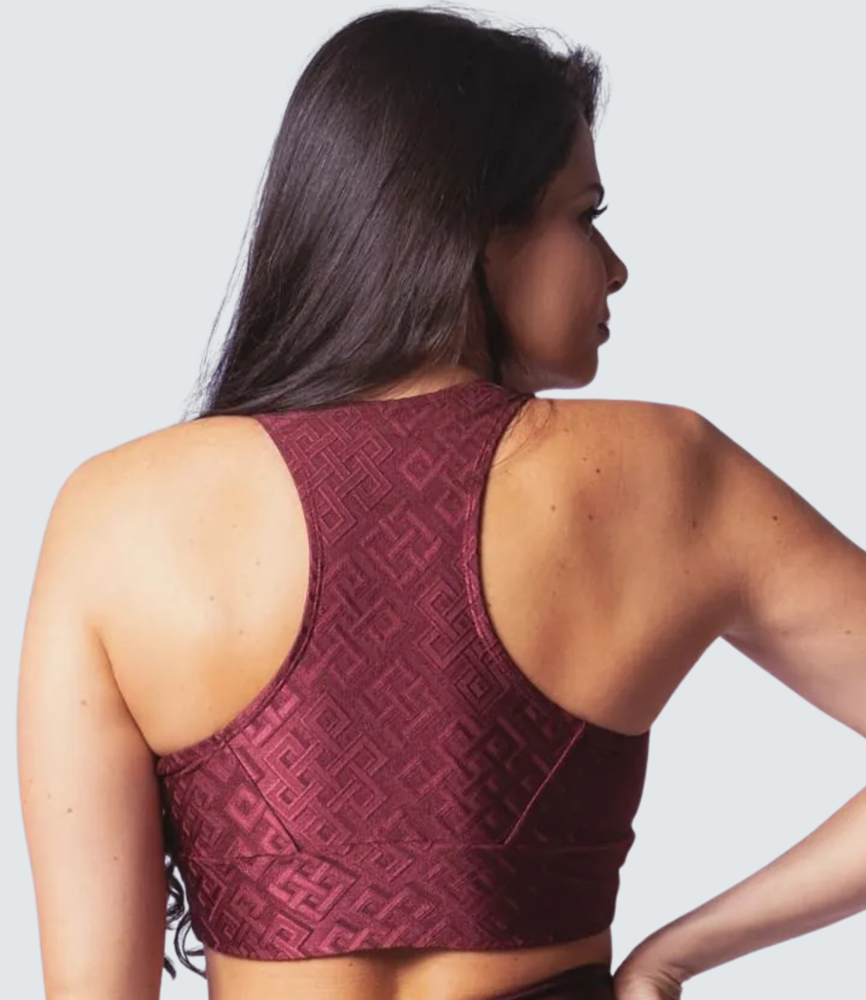 Top Fitness Anne Tecido Jacquard