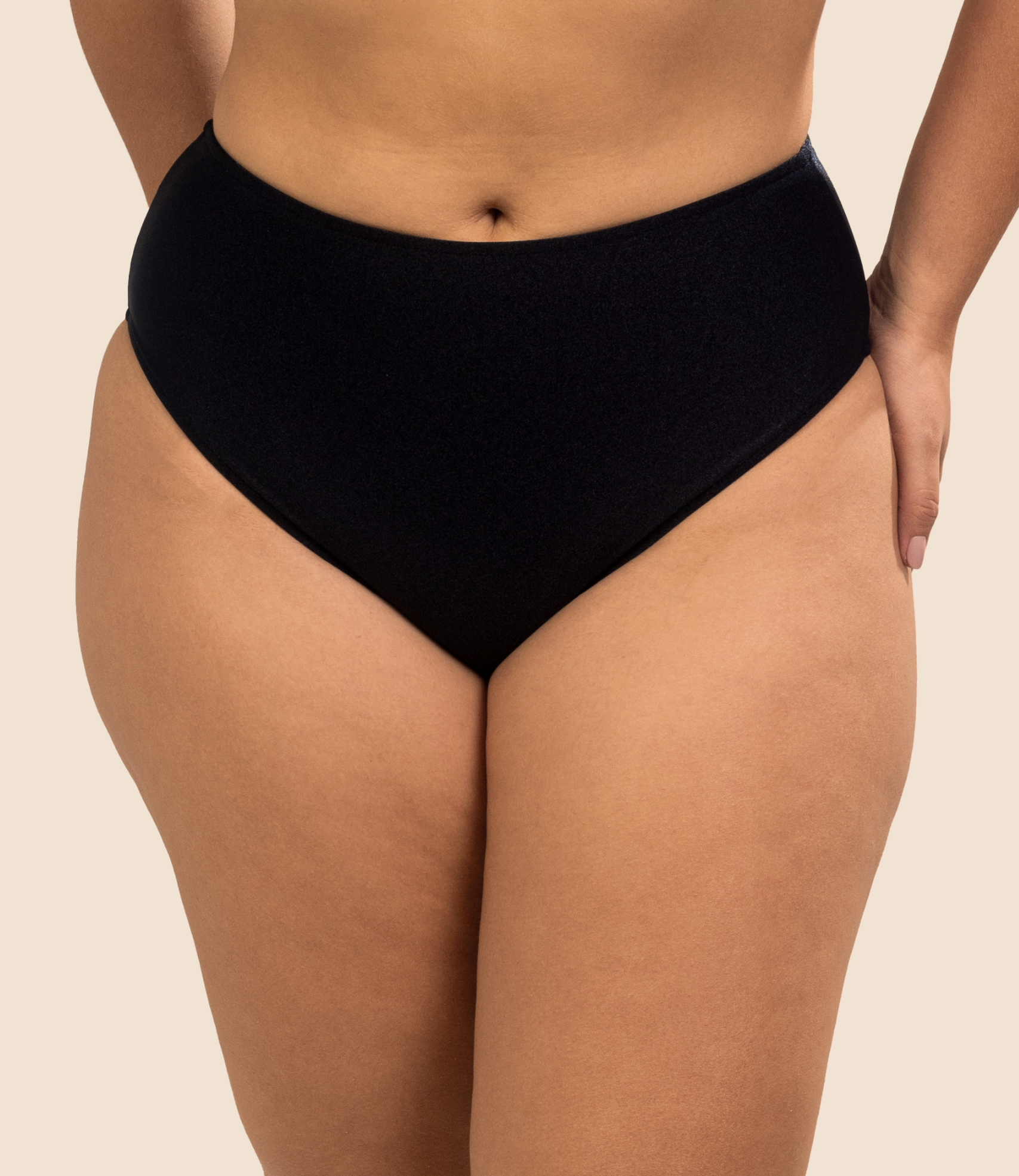 Calcinha de biquíni hot pants lisa Alice