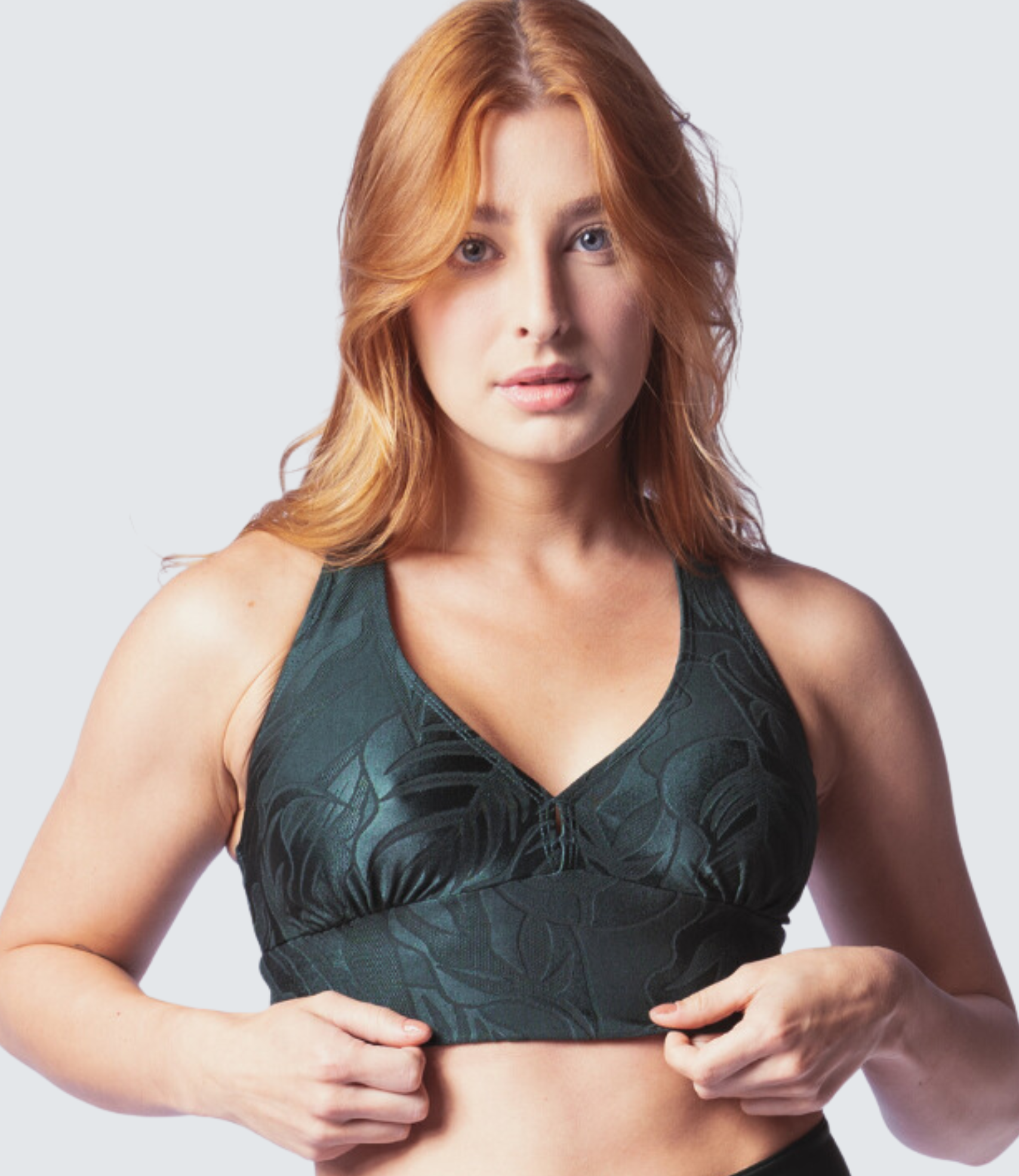 Top Fitness Anne Tecido Jacquard