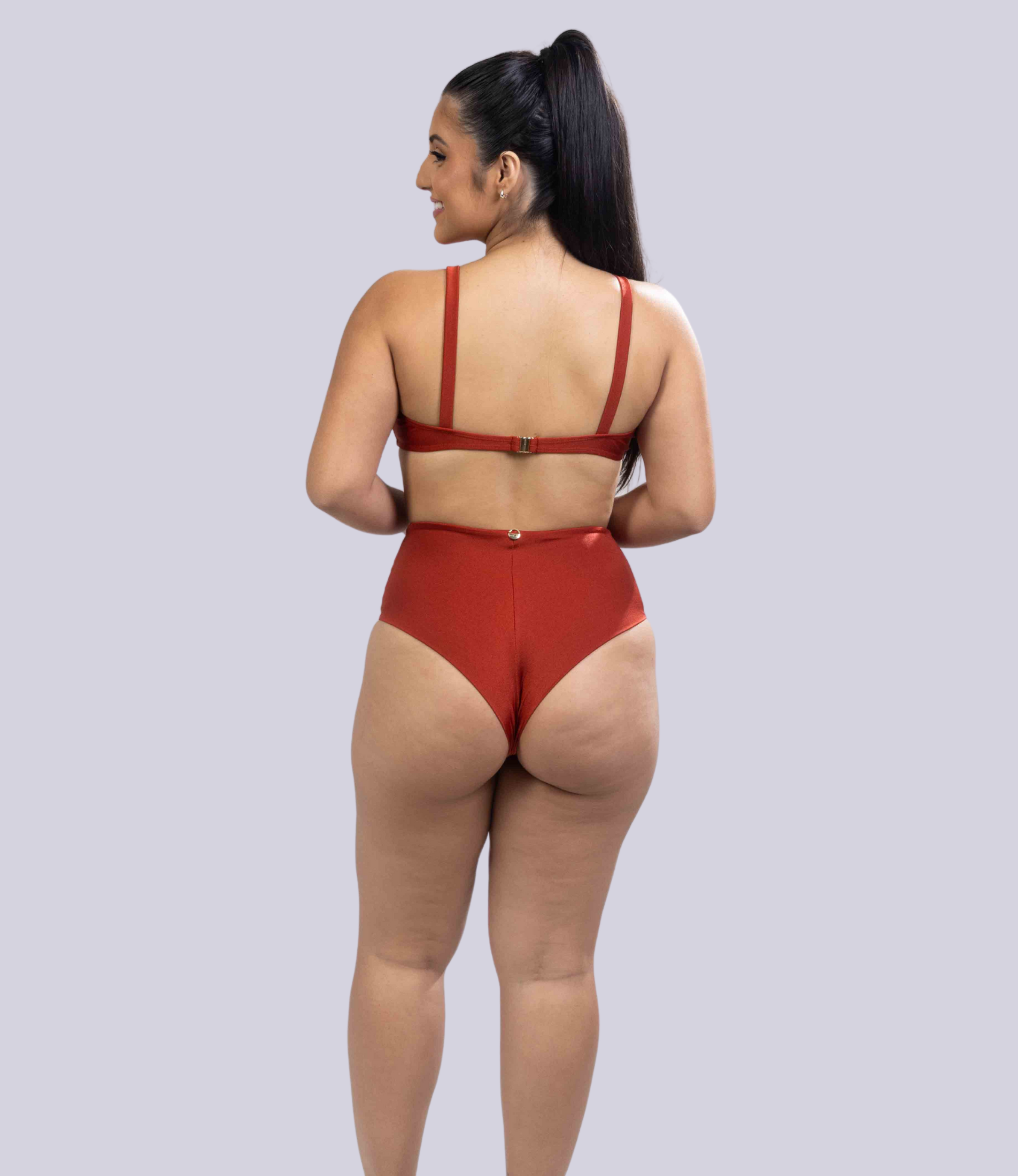 Top Triangular Maitê + Calcinha De Biquíni Hot Pant Liliane