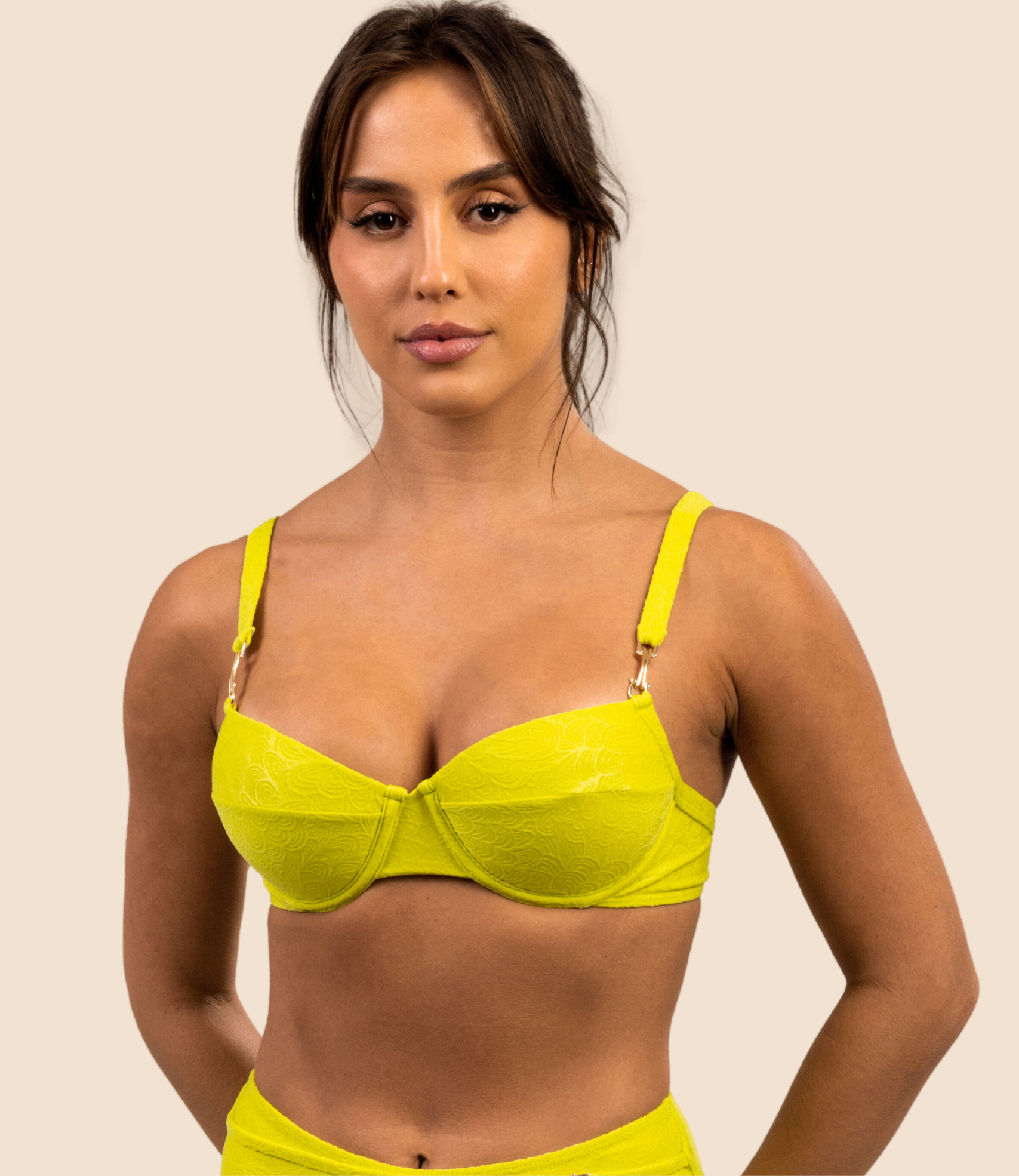 Top Meia Taça Texturizado Cléo