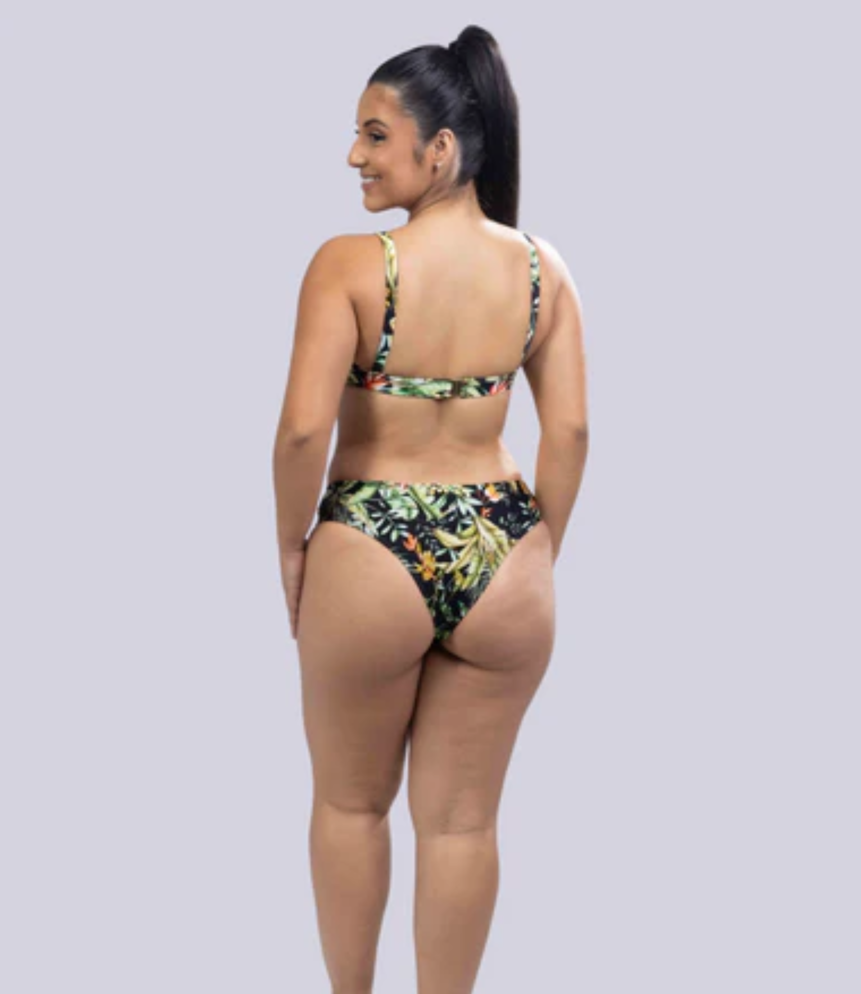 Top Faixa Estampado Antonella + Calcinha De Estampada Danielle