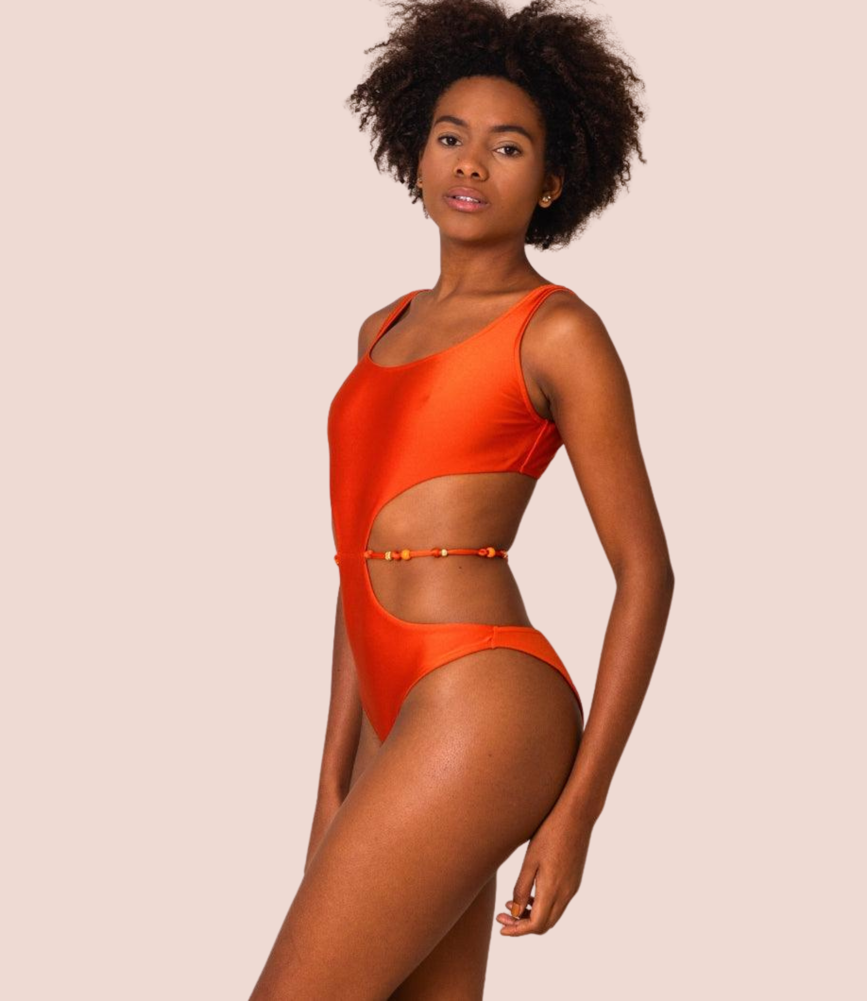 Maiô Moda Praia Amarração Cintura E Decote Arredondado Luna