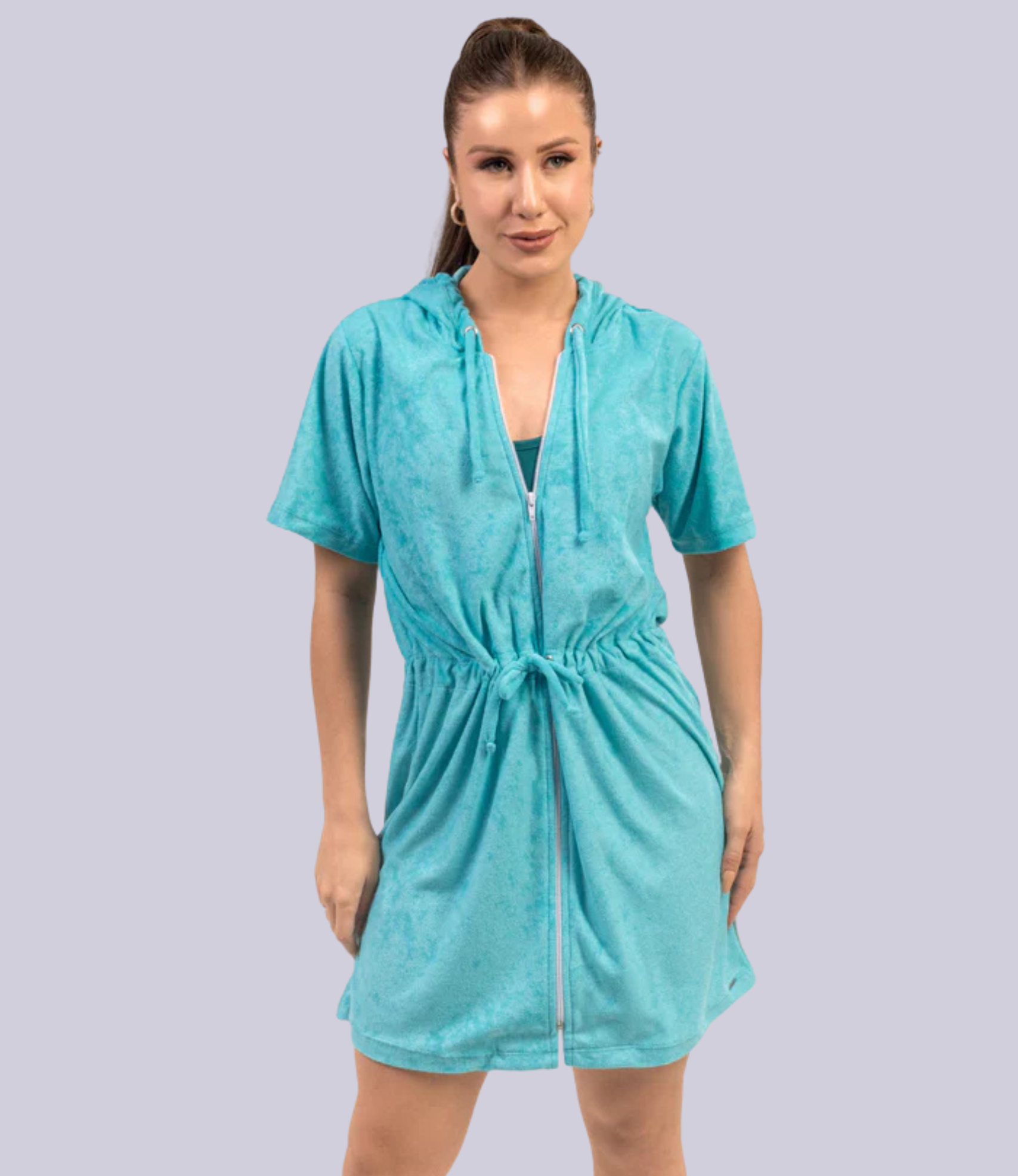 Roupão Manga Curta Com Capuz