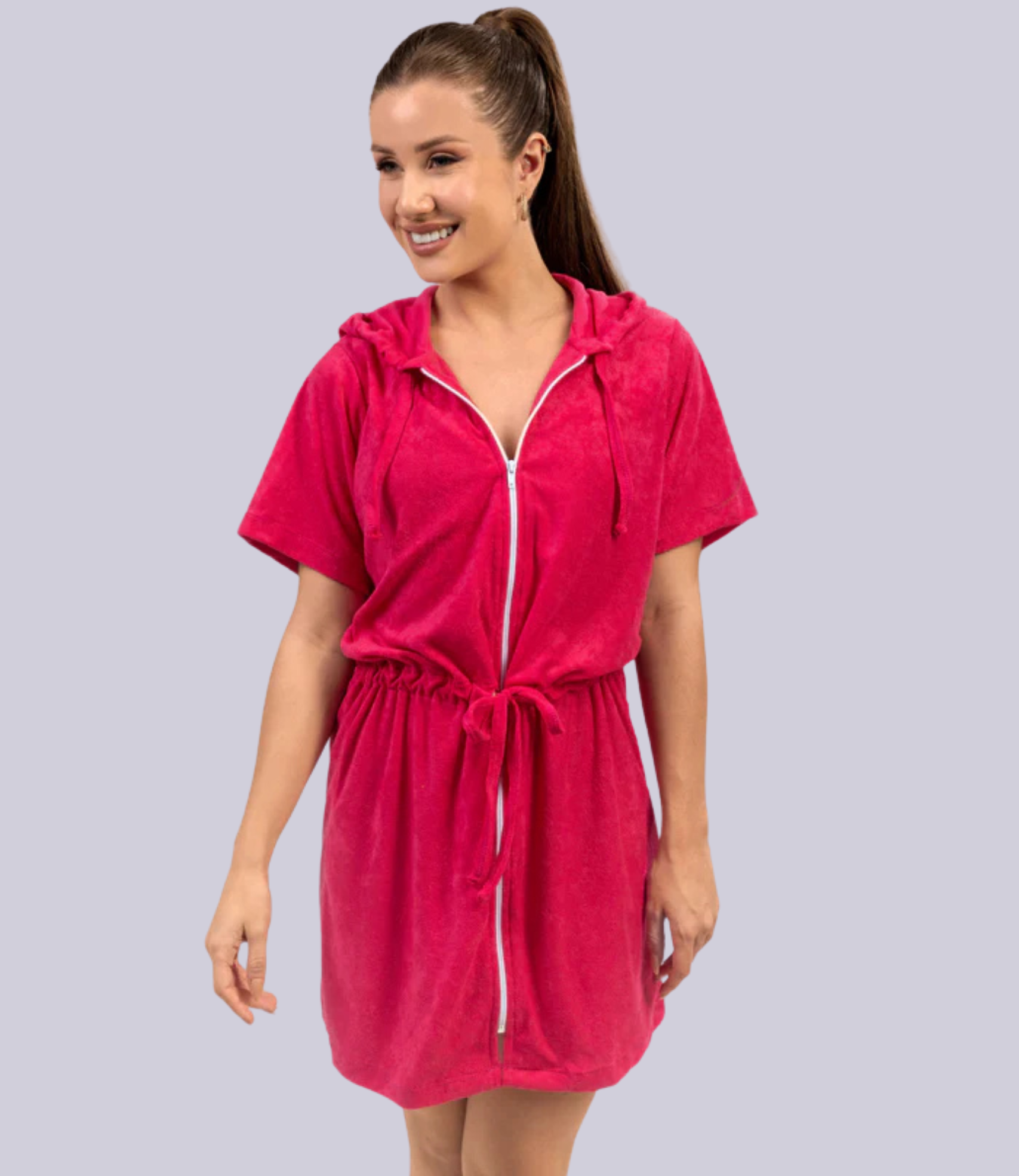 Roupão Manga Curta Com Capuz