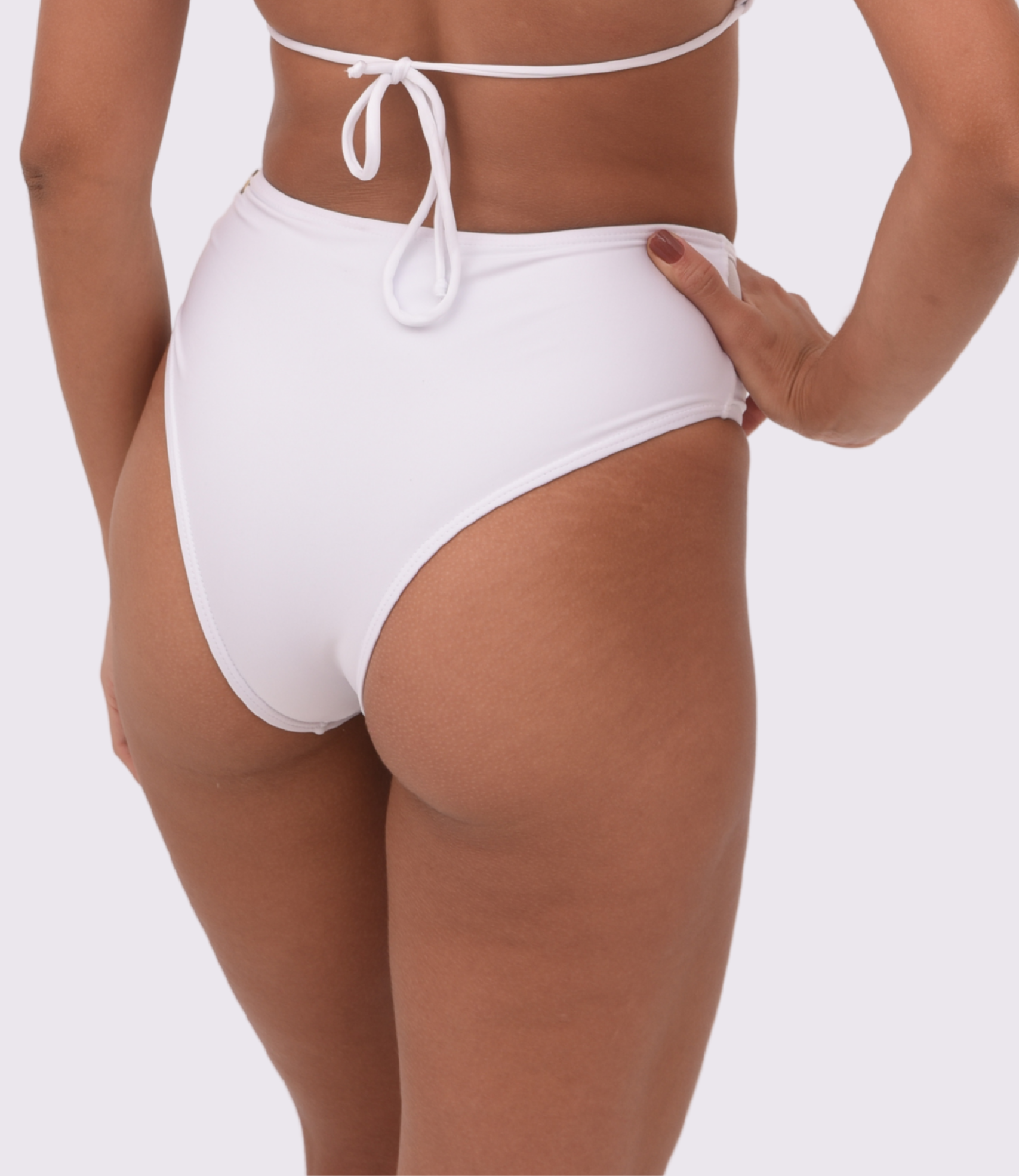 Calcinha de Biquíni com Tule Transparente Mahina