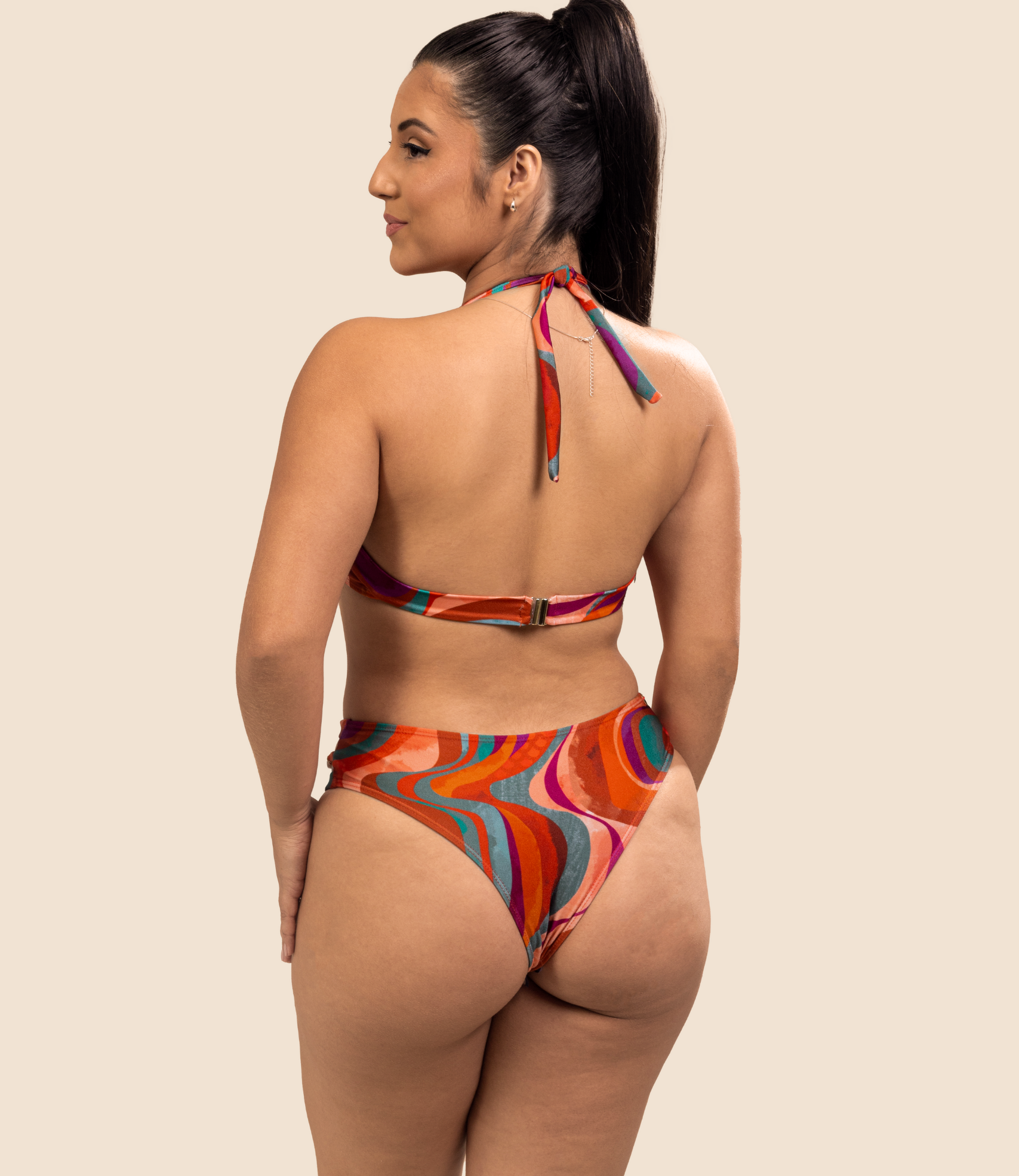 Top Meia Taça Estampado Jéssica + Calcinha De Estampada Danielle