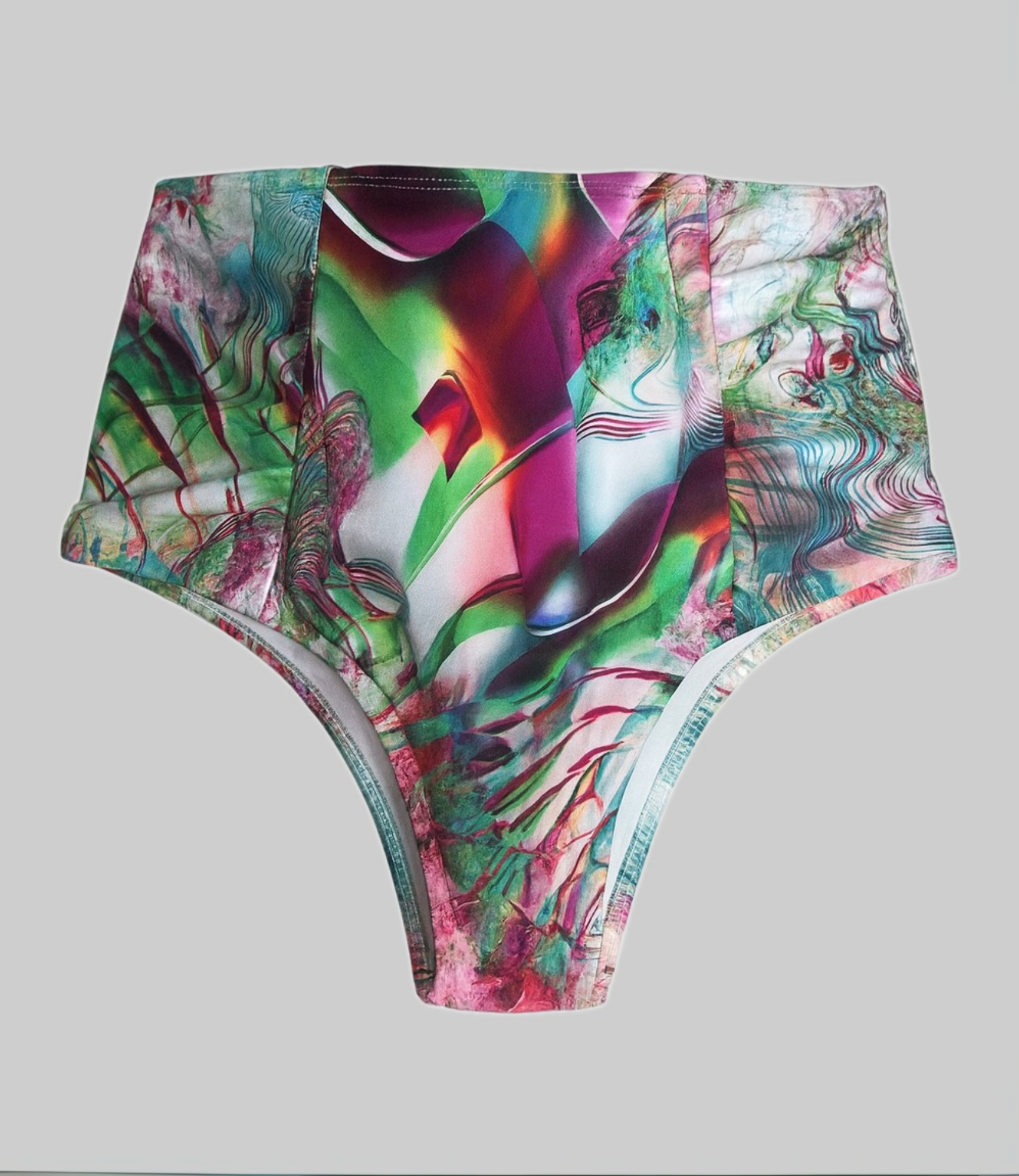Calcinha Biquíni Hot Pant Franzida Estampada