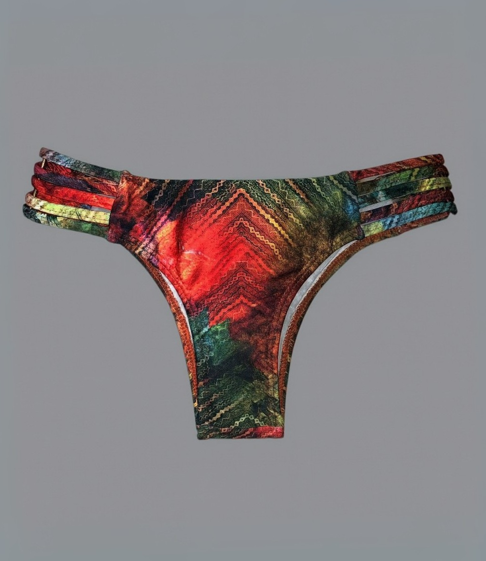 Calcinha Biquíni Com Tiras Laterais Estampada