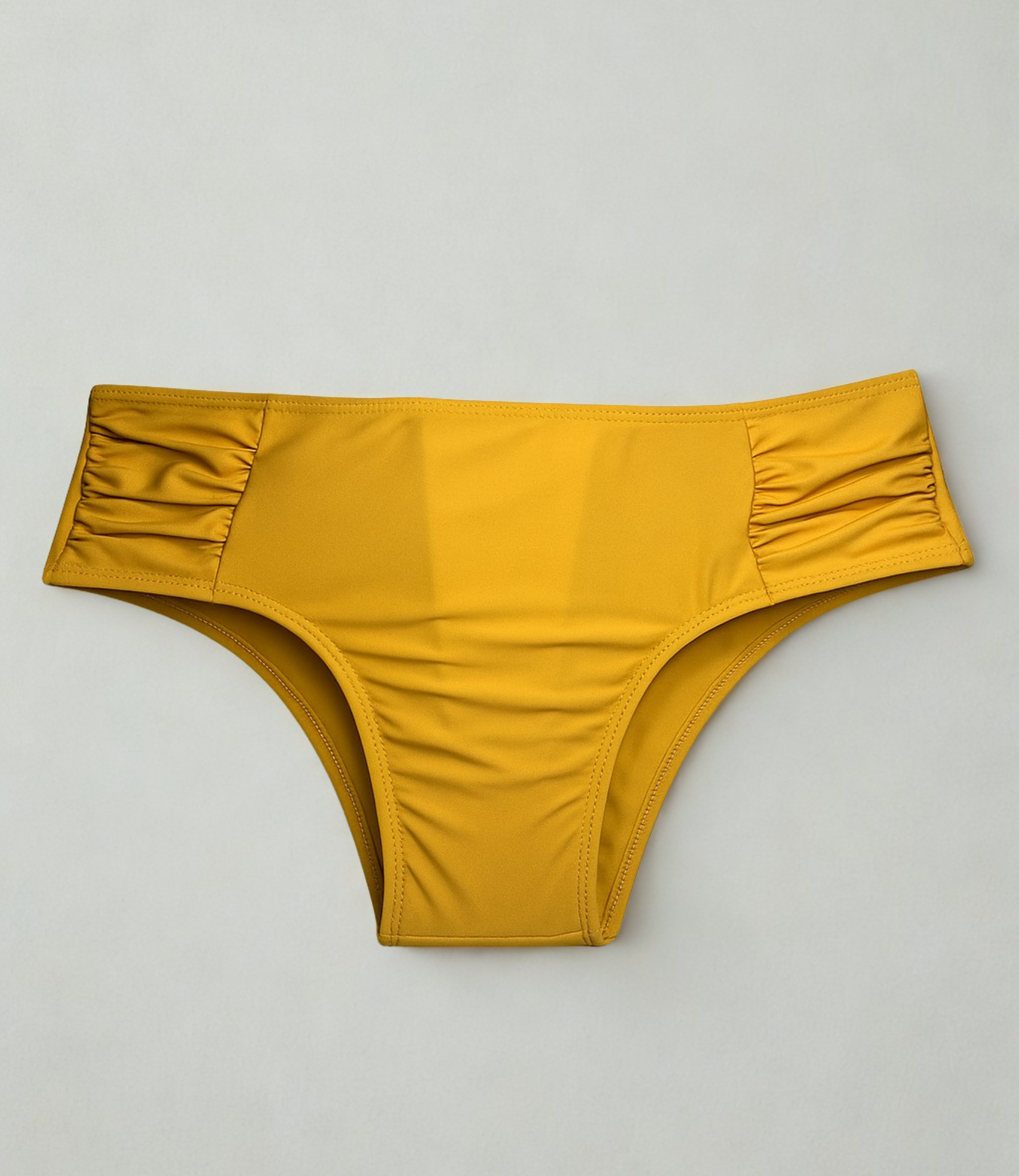 Calcinha de Biquíni Laterais Largas Franzidas