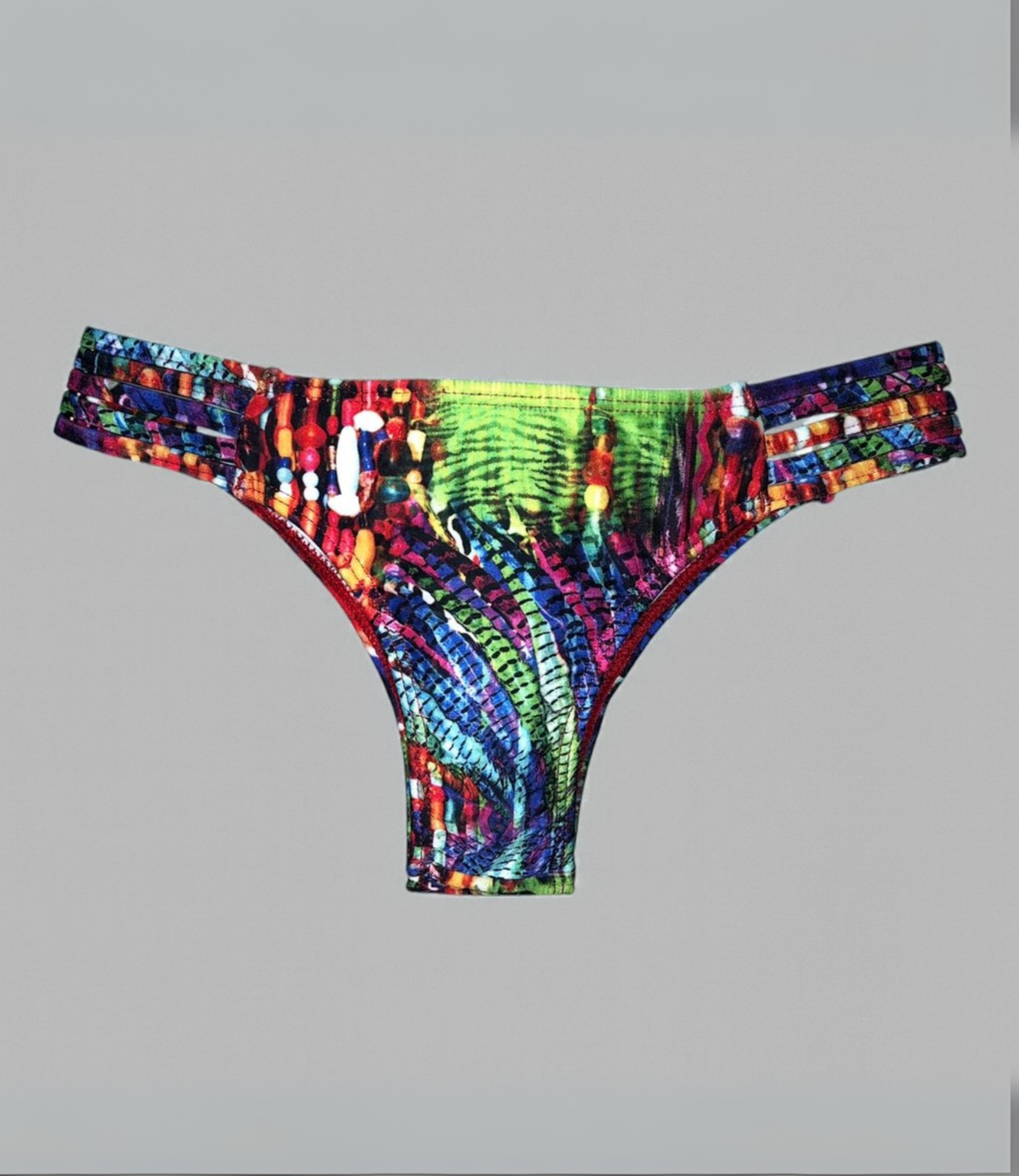 Calcinha Biquíni Com Tiras Laterais Estampada