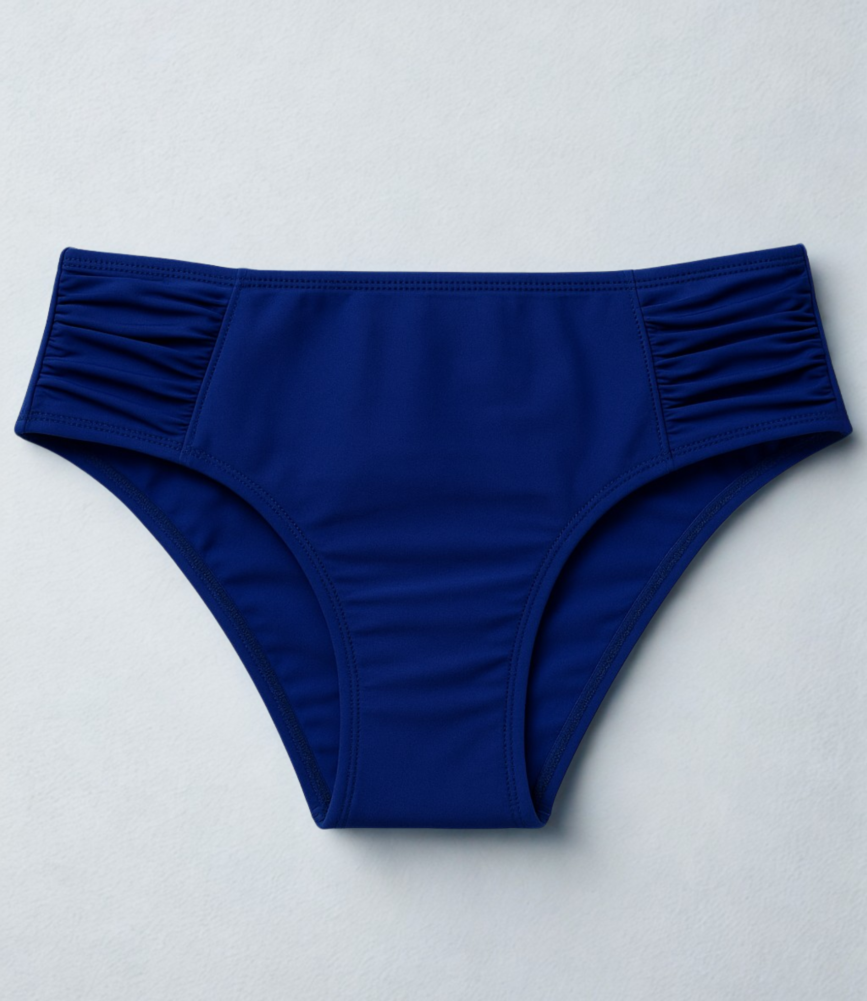 Calcinha de Biquíni Laterais Largas Franzidas