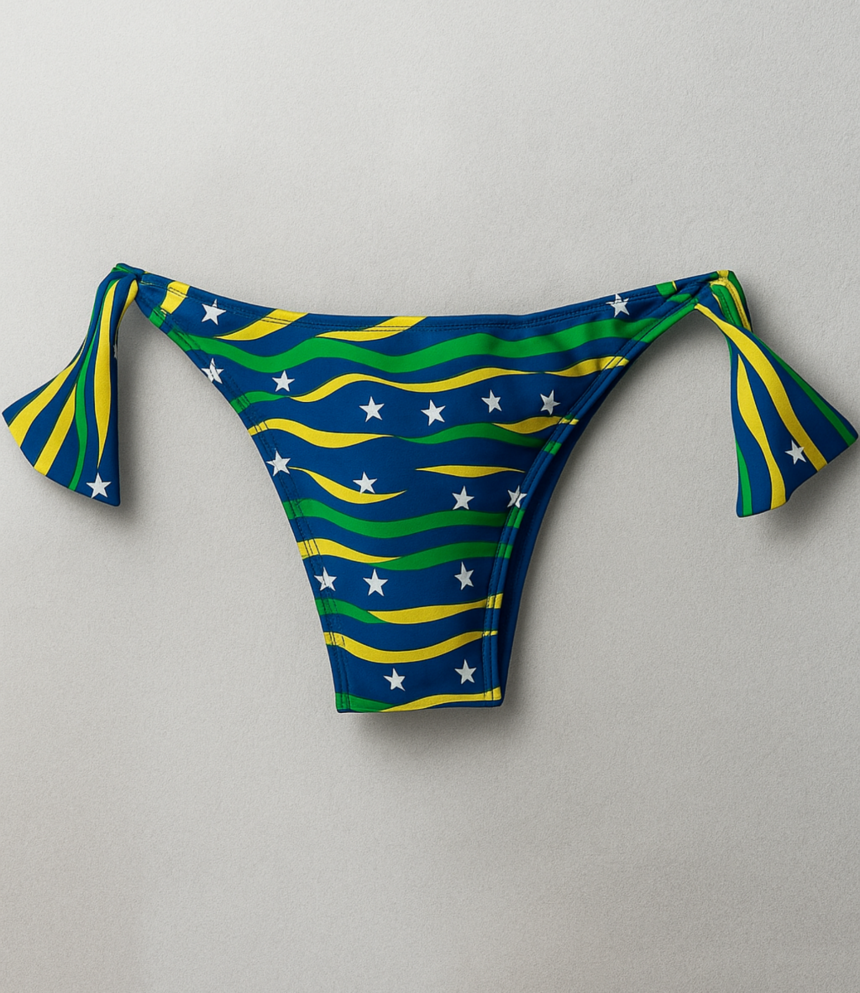 Calcinha de Biquíni com Amarração Lateral Larga Estampada