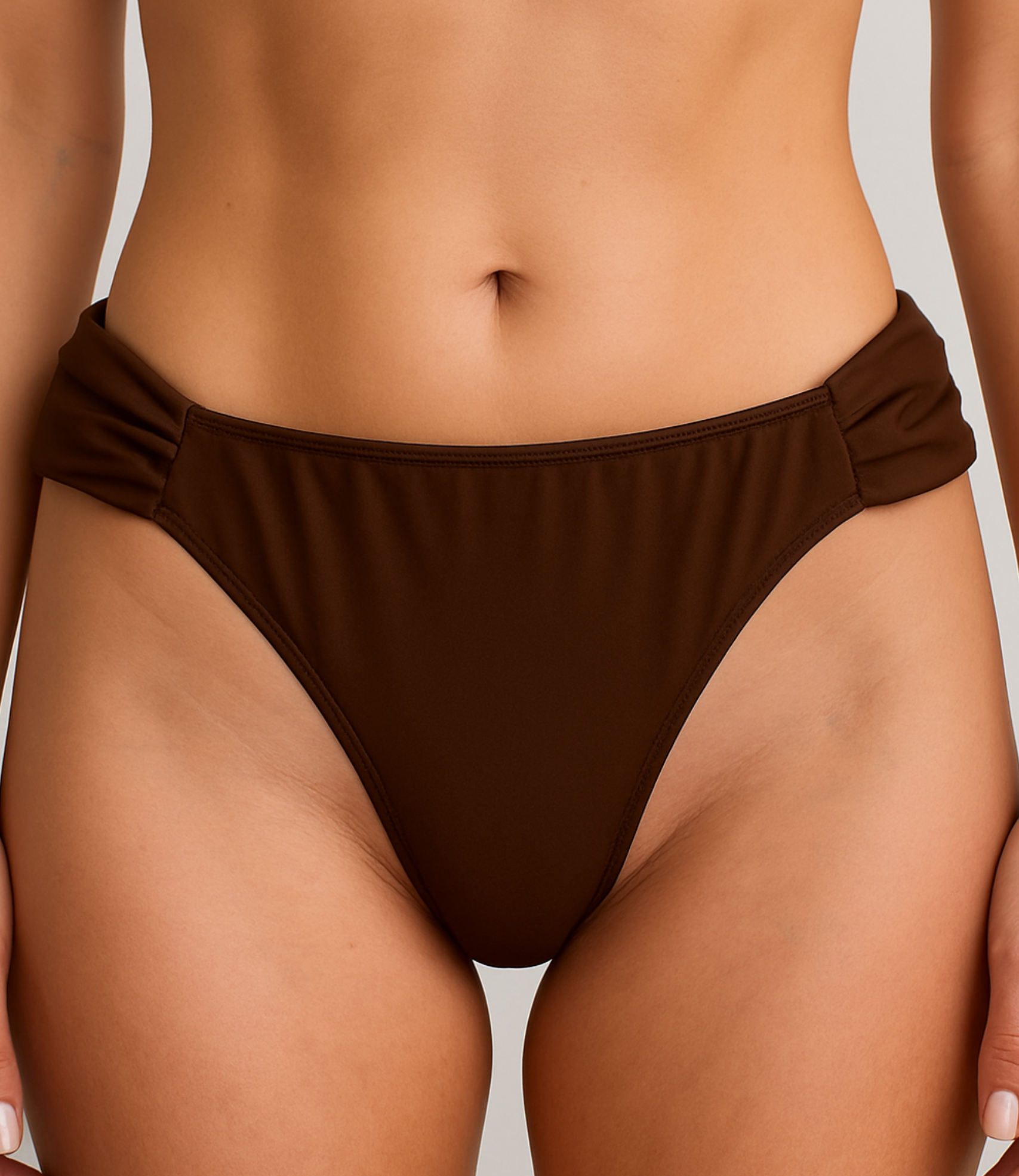 Calcinha com Drapeado Lateral Lisa