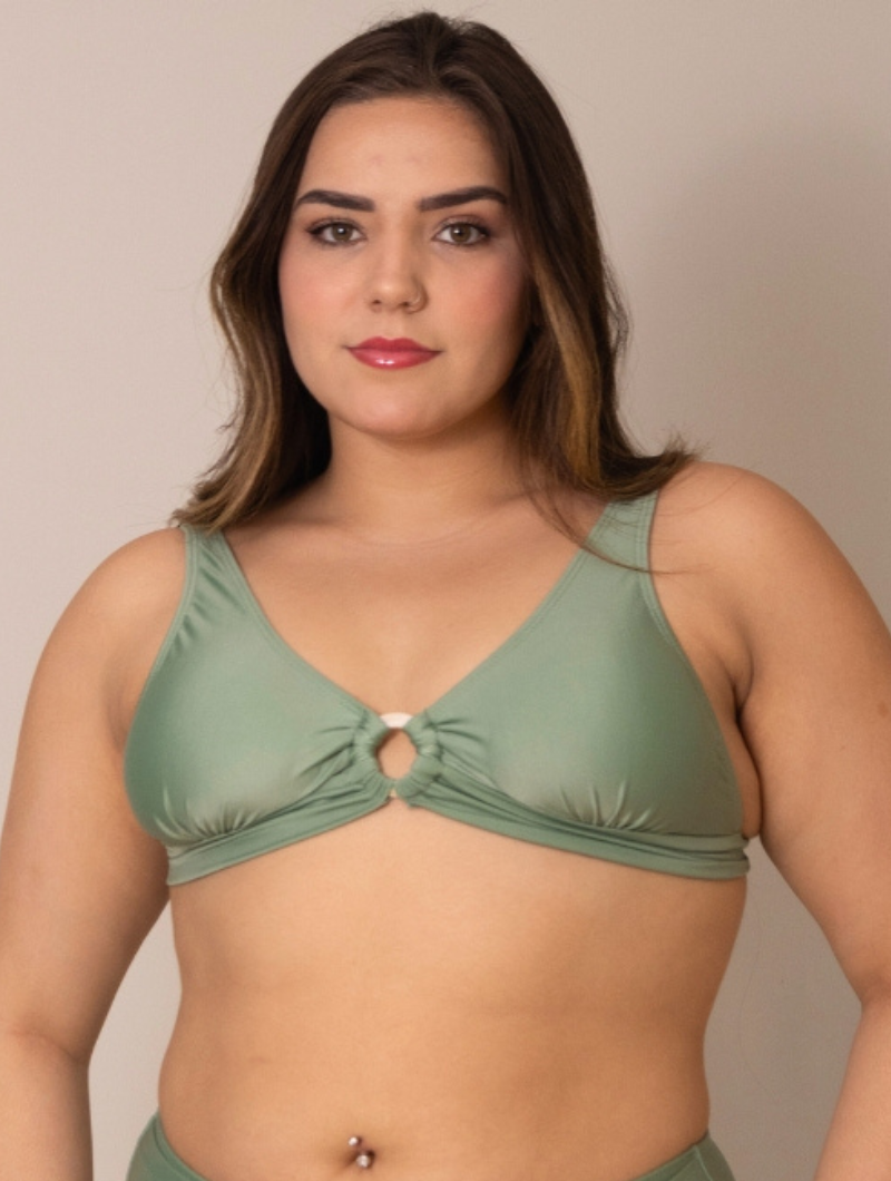 Top de Biquíni com Argola de Metal Rúbia