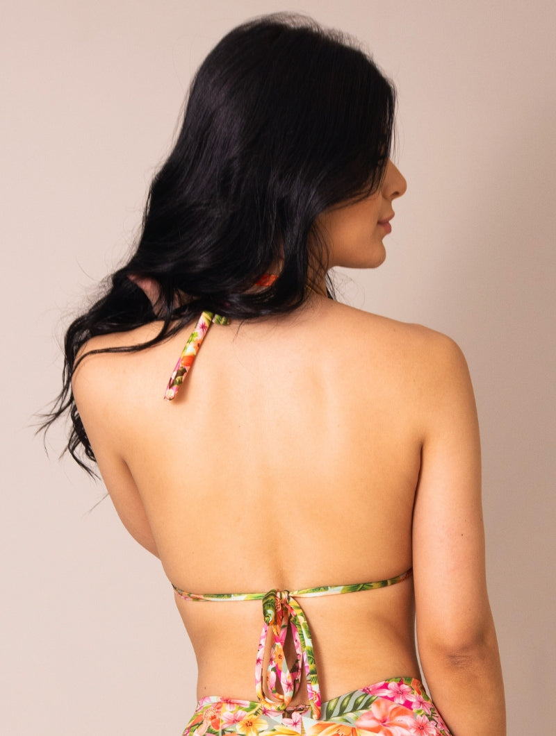 Top De Biquíni Com Alças Versáteis Estampado Eva