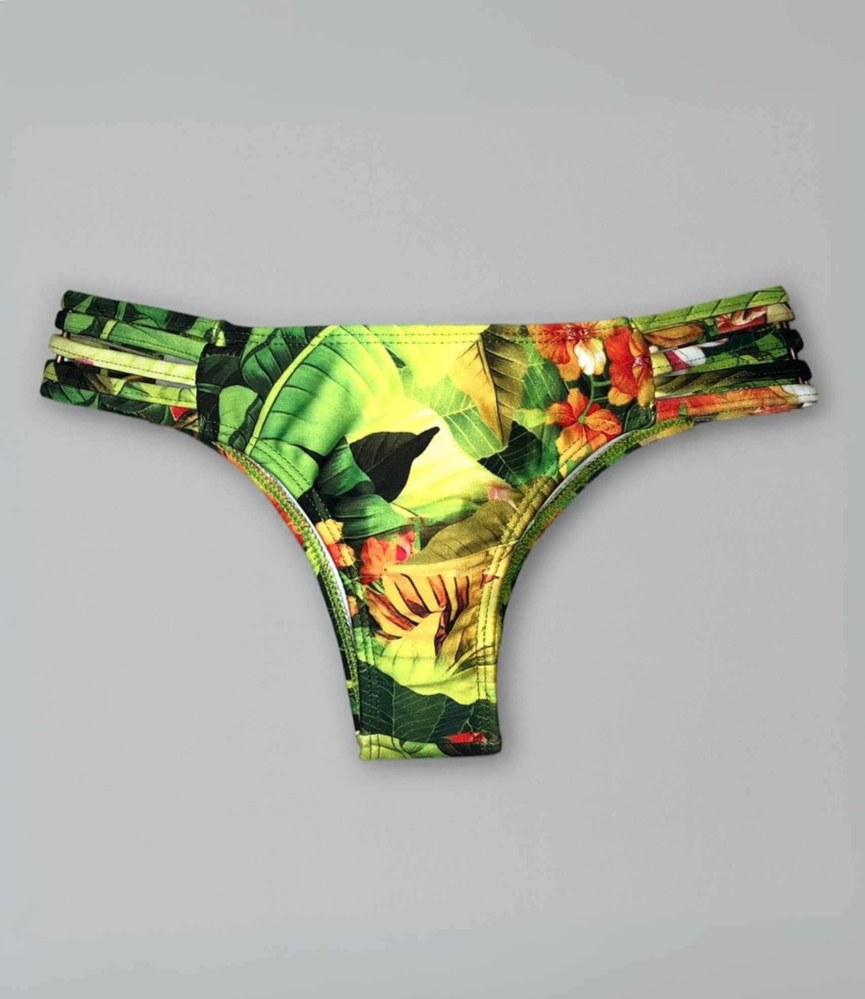 Calcinha Biquíni Com Tiras Laterais Estampada