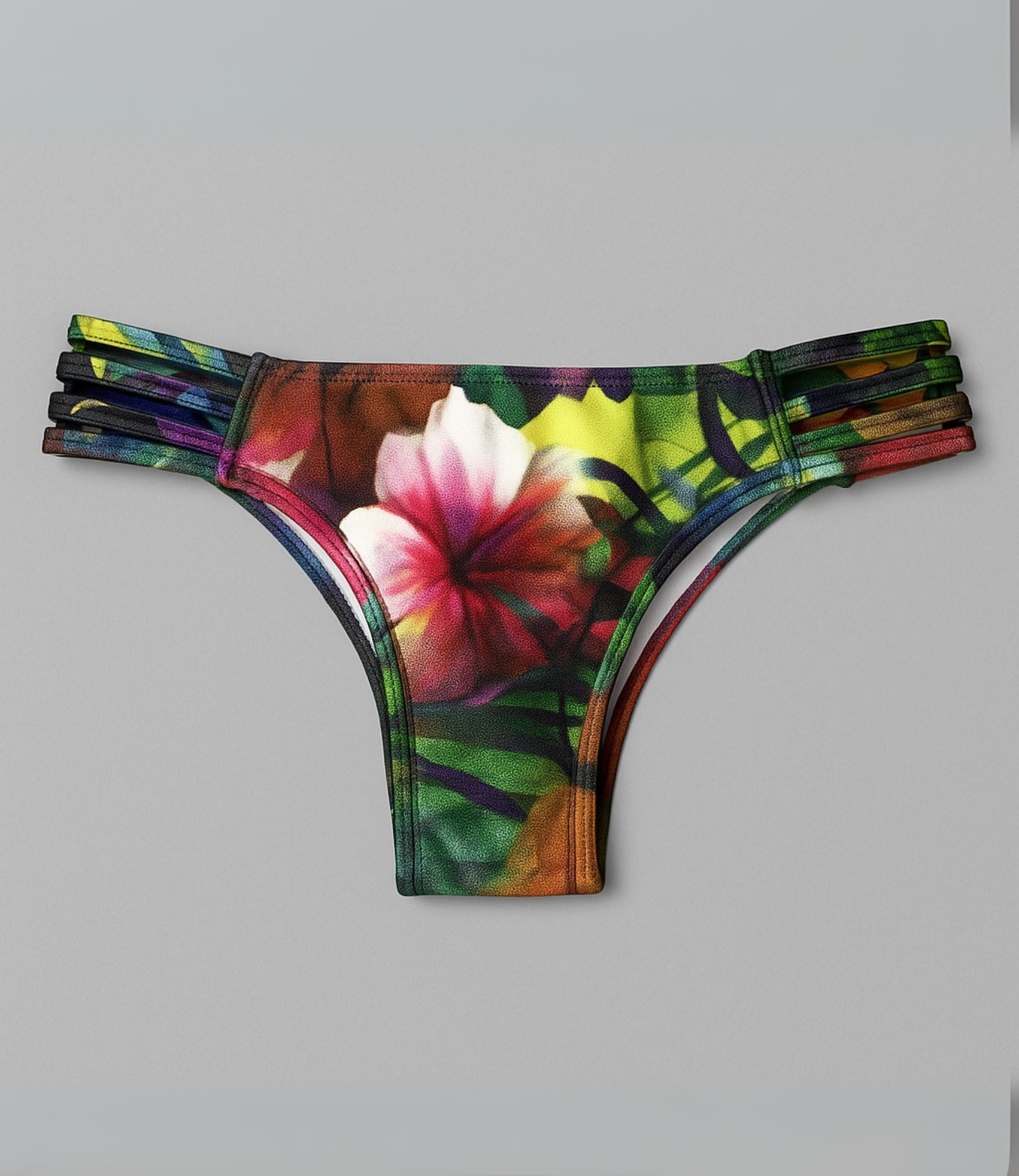 Calcinha Com Tiras Laterais Trilobal Estampado