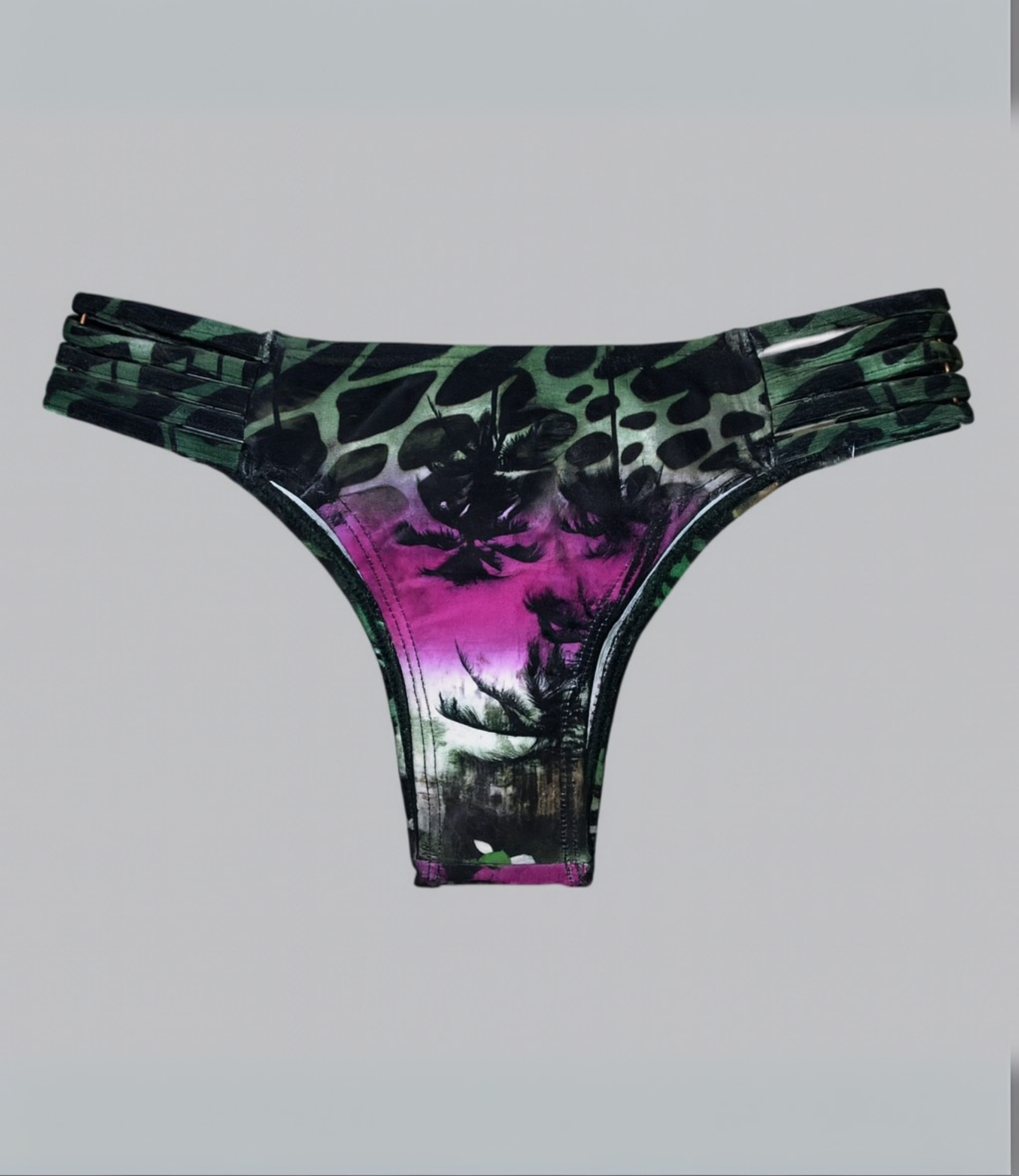 Calcinha Biquíni Com Tiras Laterais Estampada