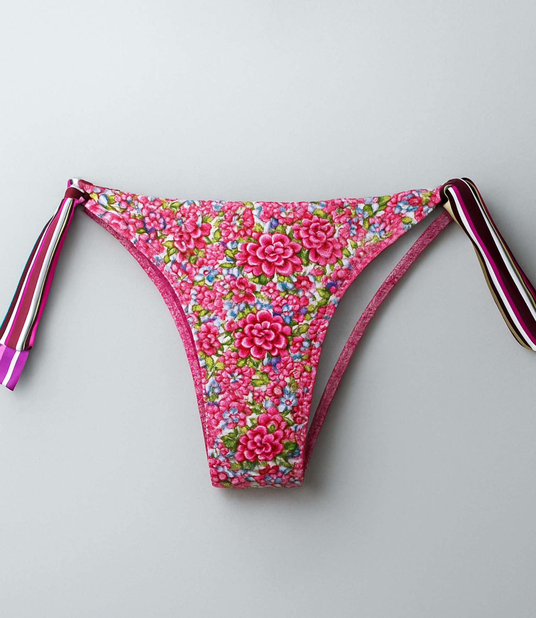 Calcinha de Biquíni com Amarração Lateral Larga Estampada