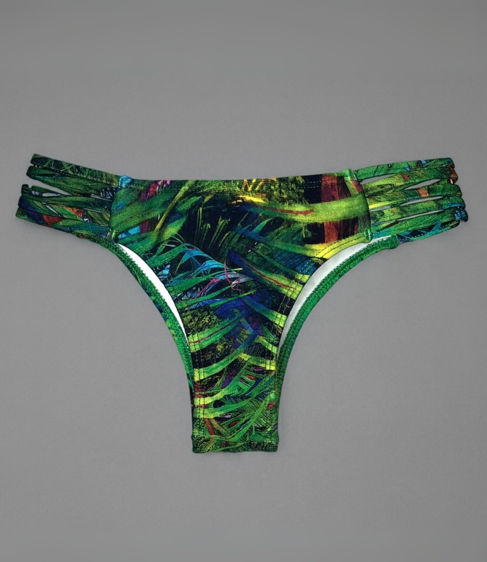 Calcinha Biquíni Com Tiras Laterais Estampada