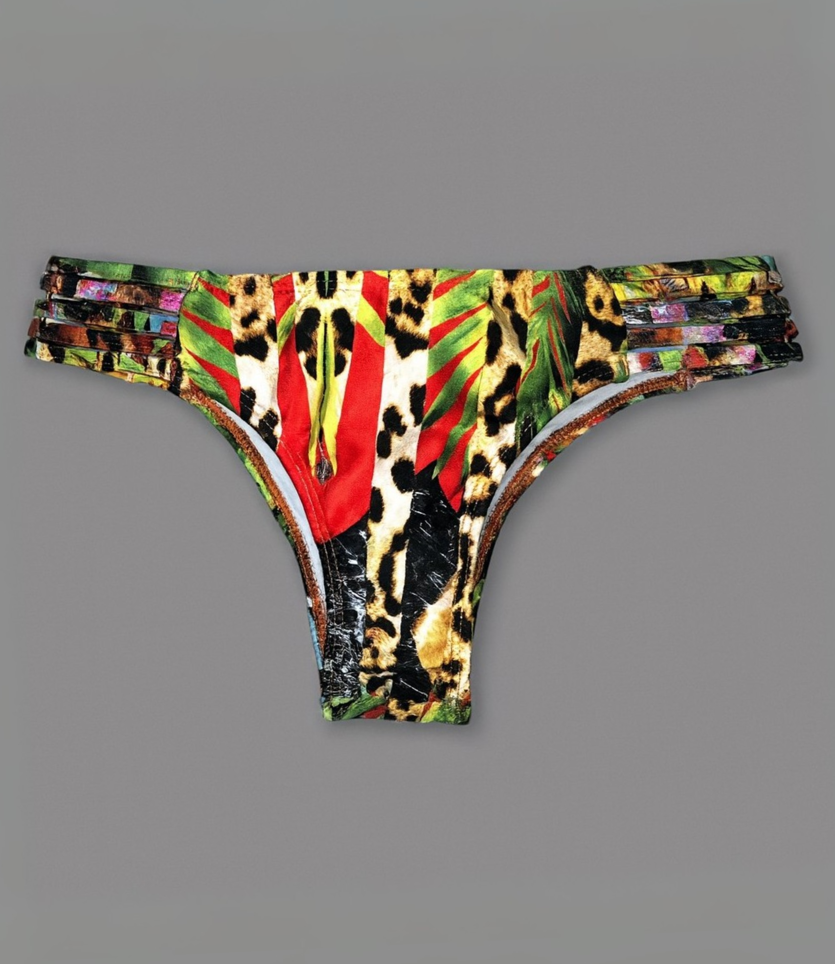 Calcinha Biquíni Com Tiras Laterais Estampada