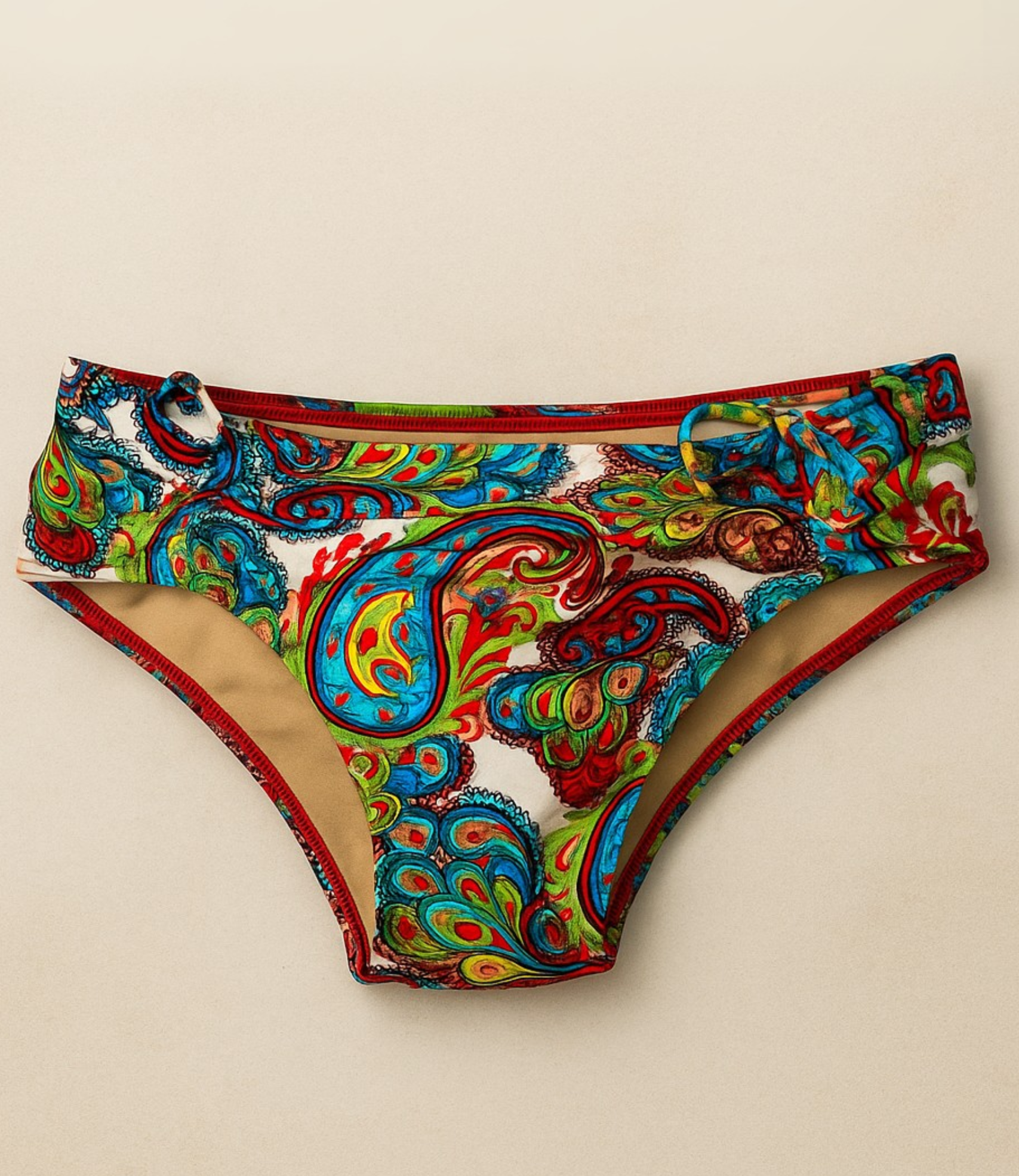 Calcinha de Biquíni Laço Fixo Estampado