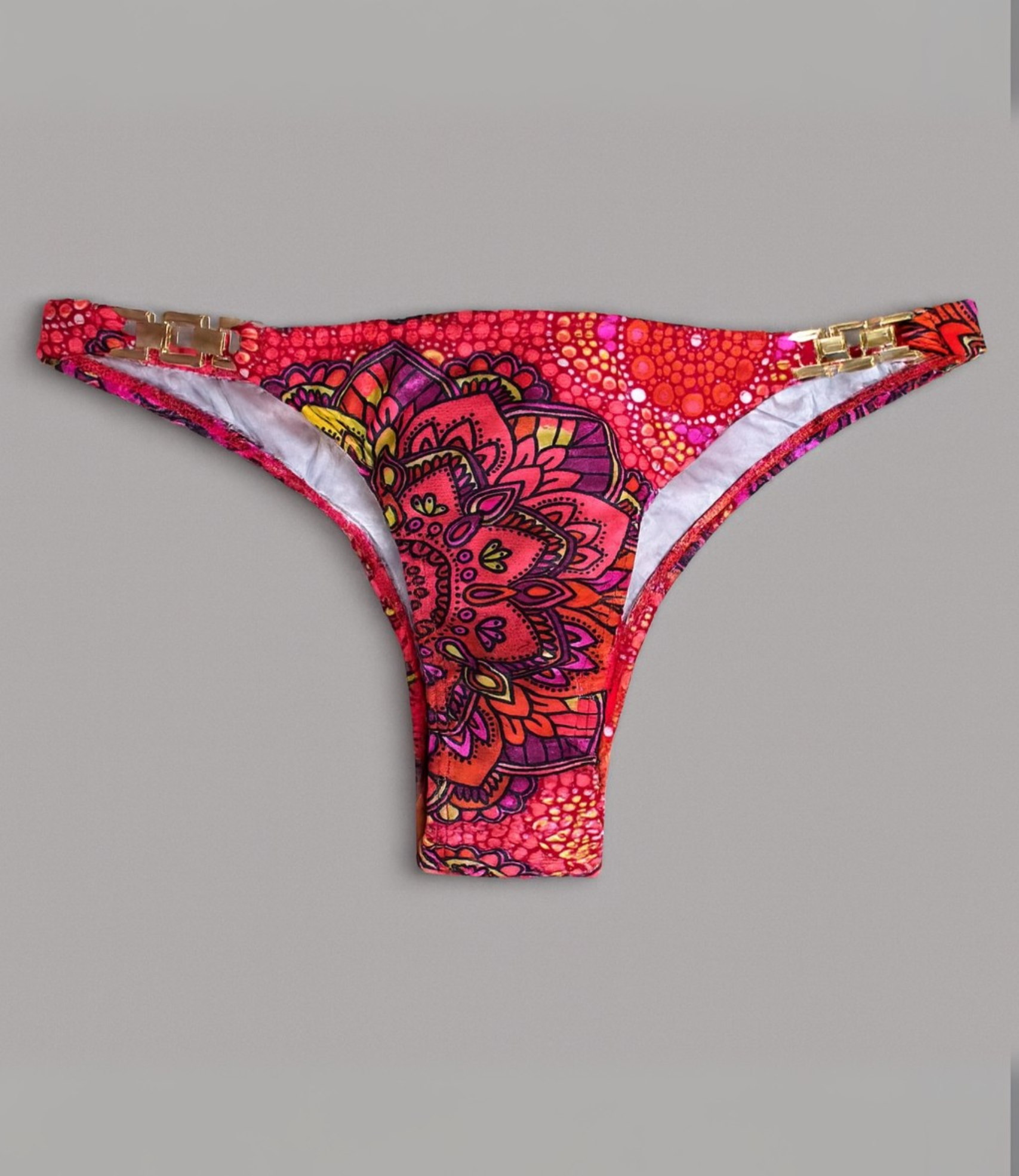 Calcinha Com Detalhe Em Aviamento Estampada