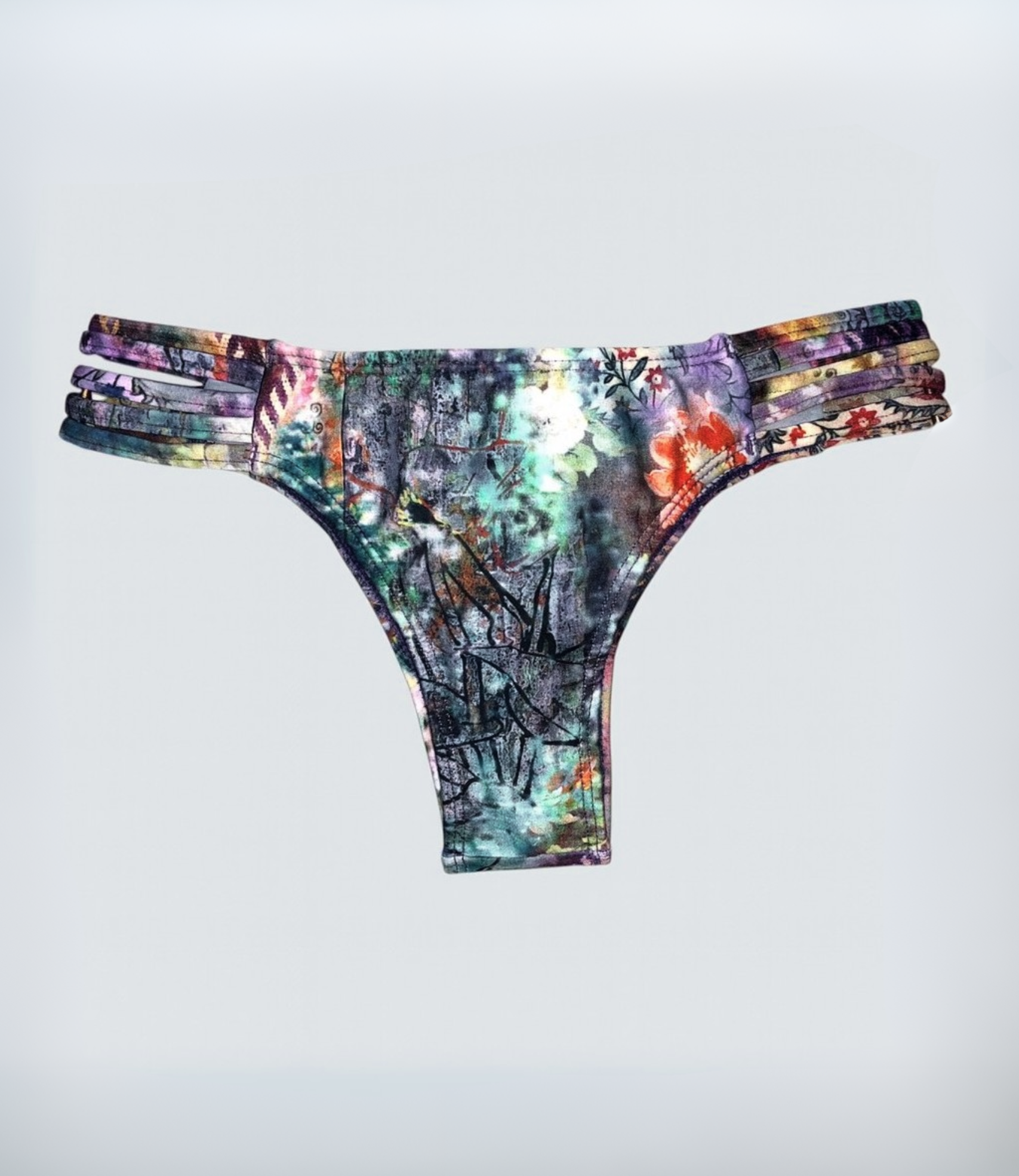 Calcinha Biquíni Com Tiras Laterais Estampada