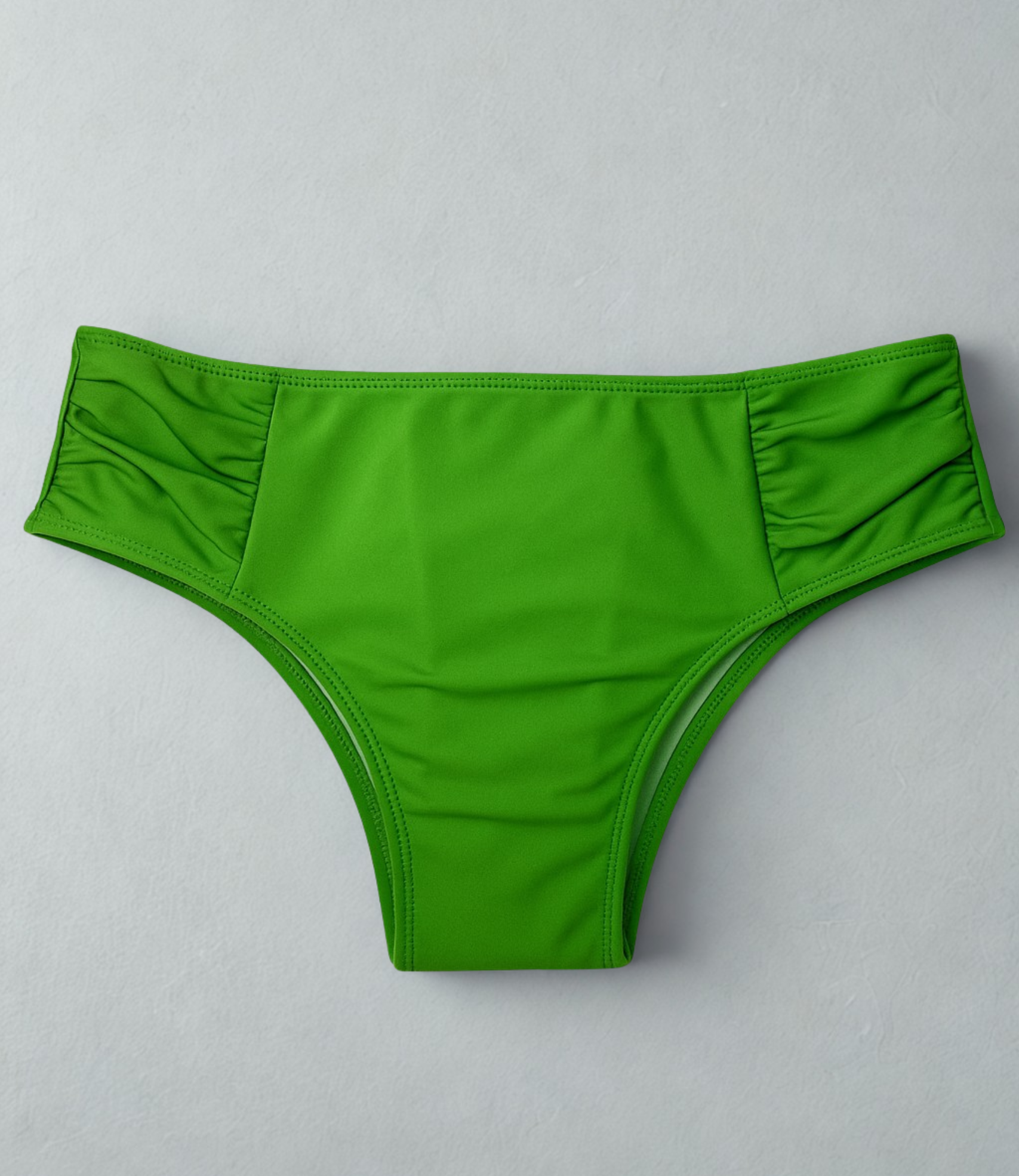 Calcinha de Biquíni Laterais Largas Franzidas