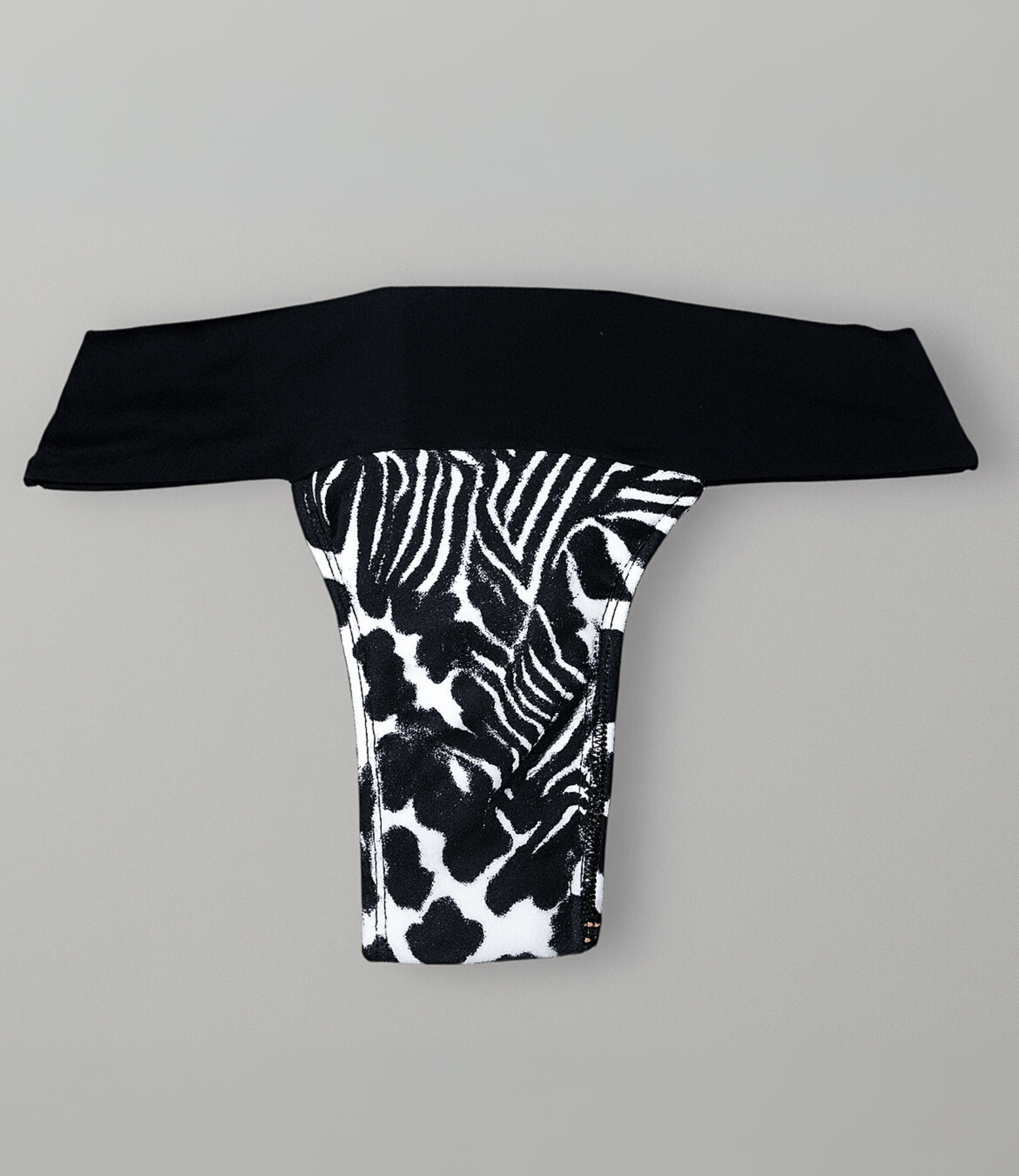 Calcinha com pala estruturada estampada