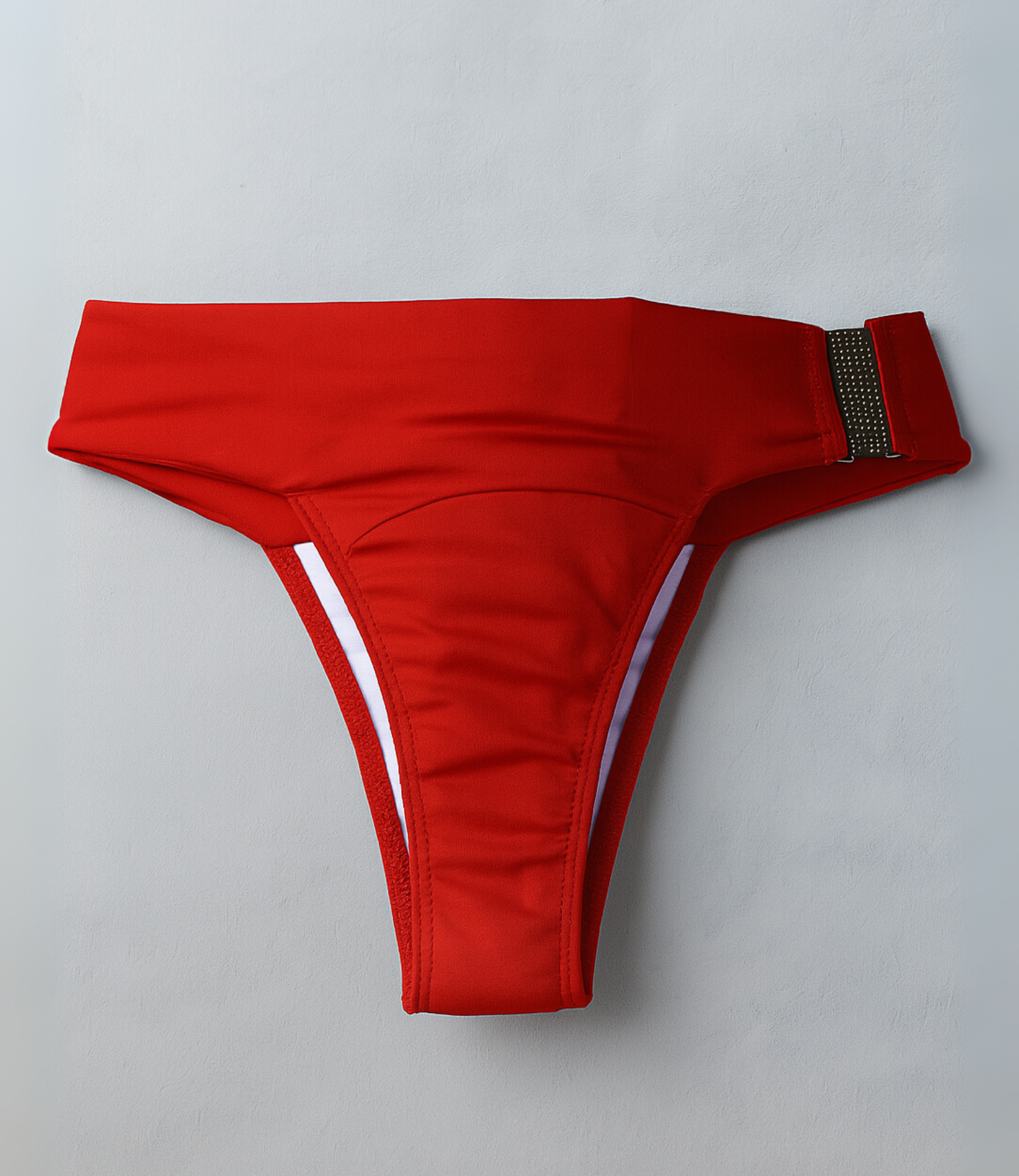 Calcinha de Biquíni com Cós Largo e Detalhe Brilhante