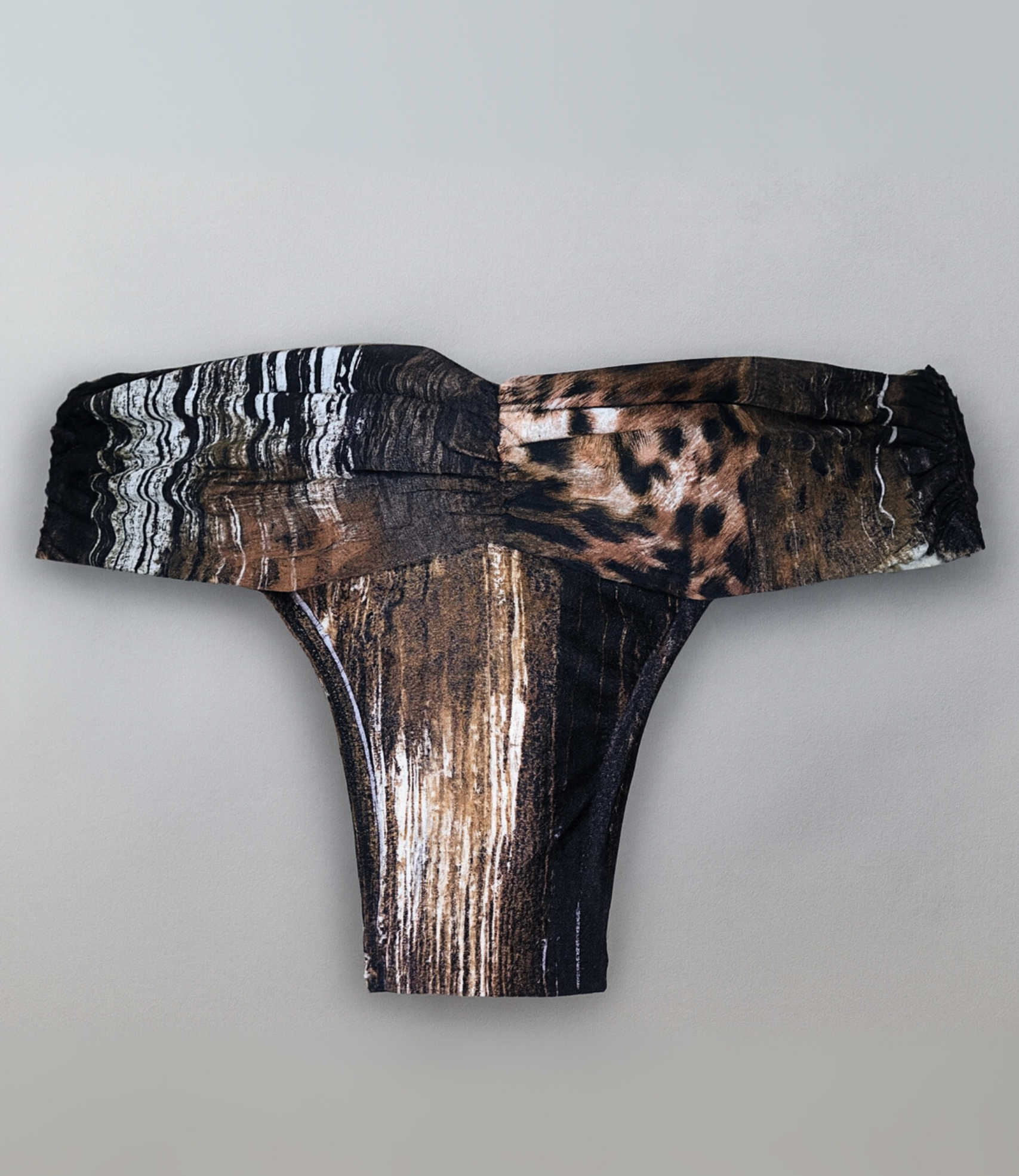 Calcinha de Biquíni com Drapeado nas Laterais Estampada