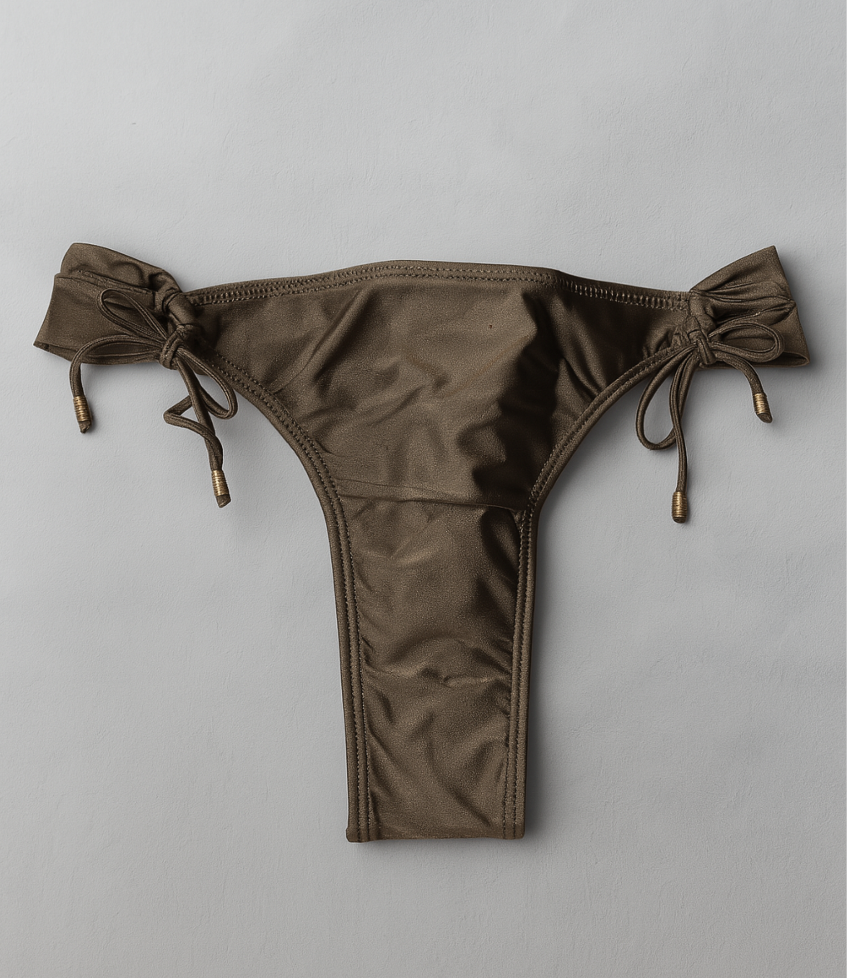 Calcinha Biquíni de Amarração Lateral Franzida