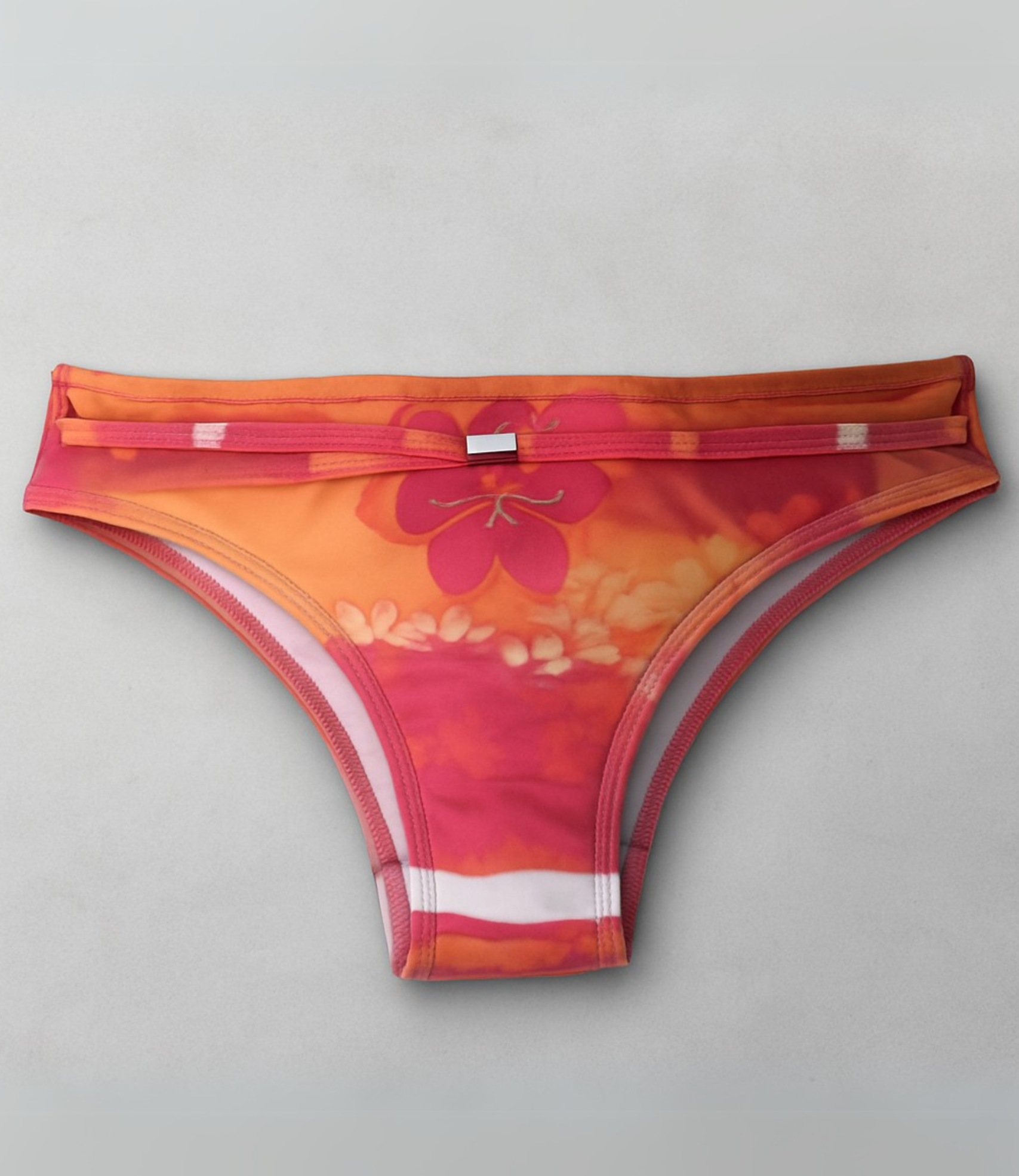 Calcinha de Biquíni com Argolas Estampada