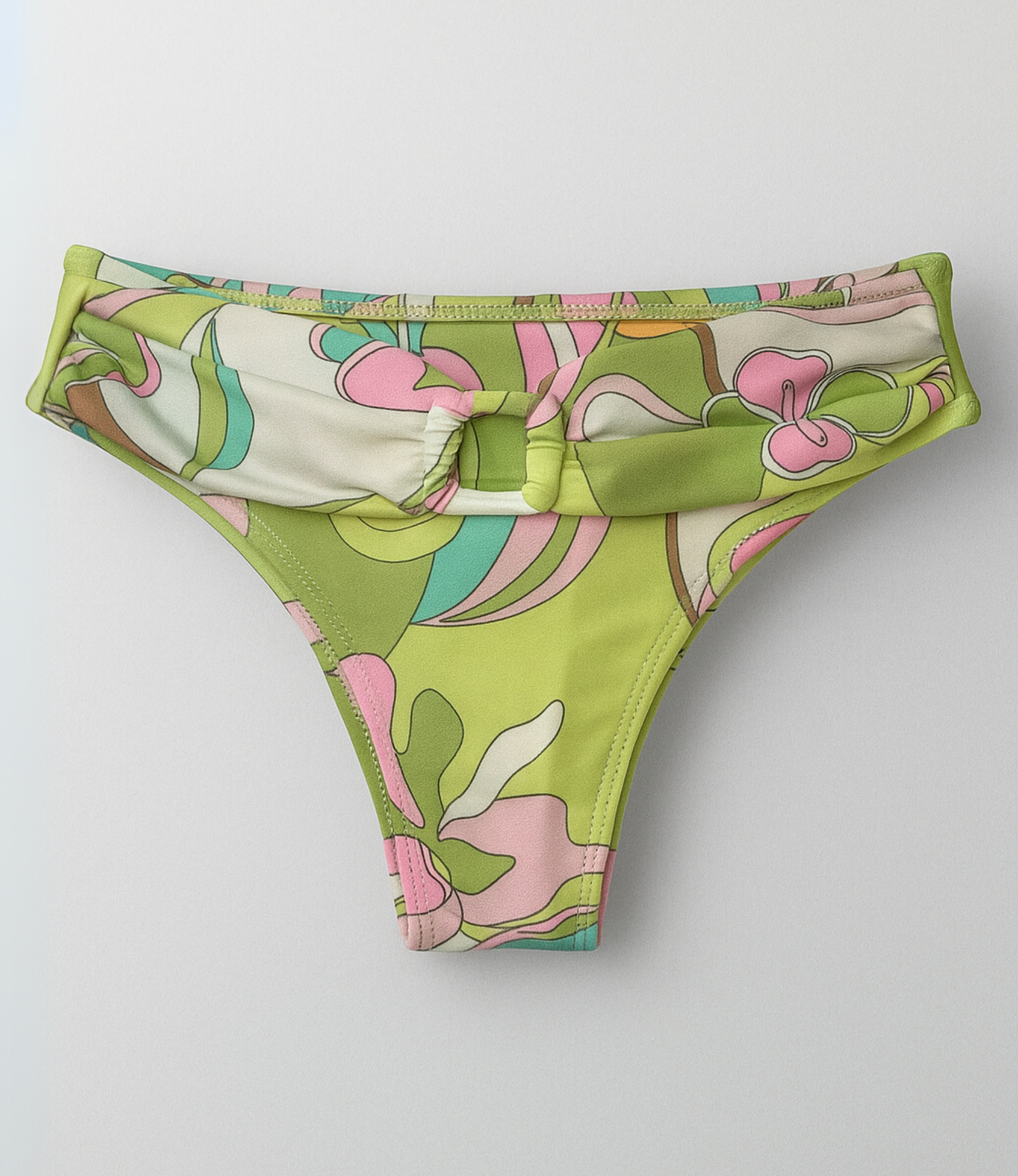 Calcinha Biquíni Argola Frontal Estampada
