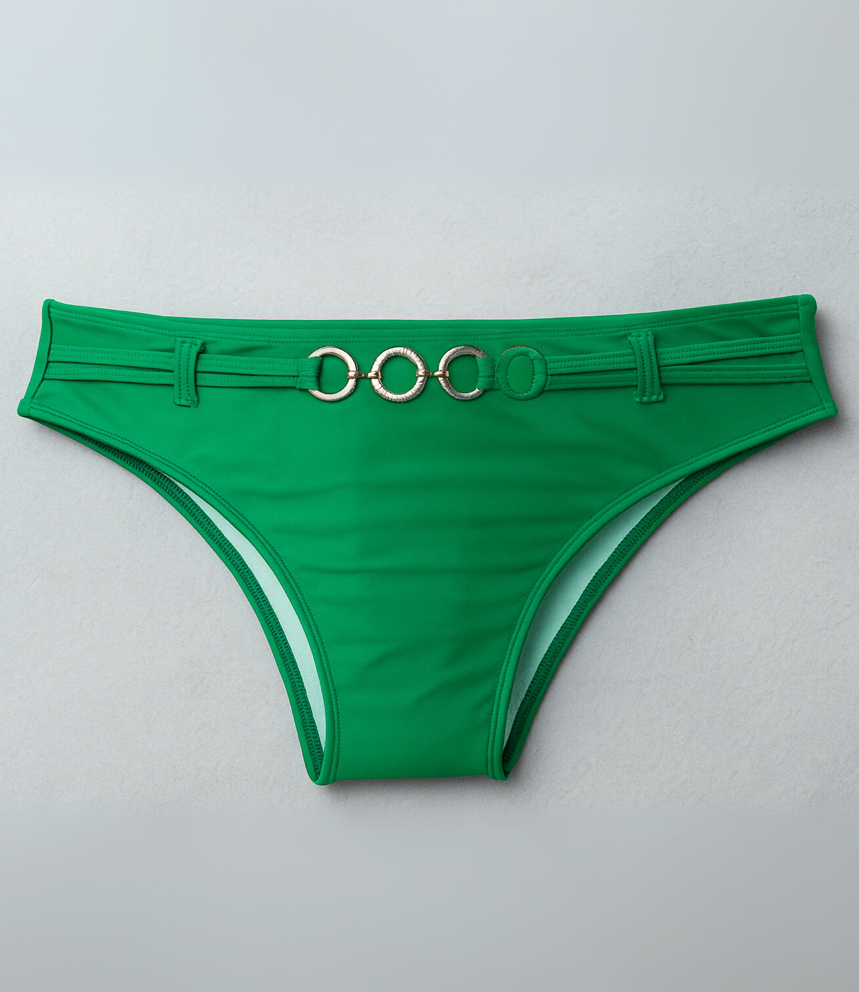 Calcinha de Biquíni com Argolas Lisa
