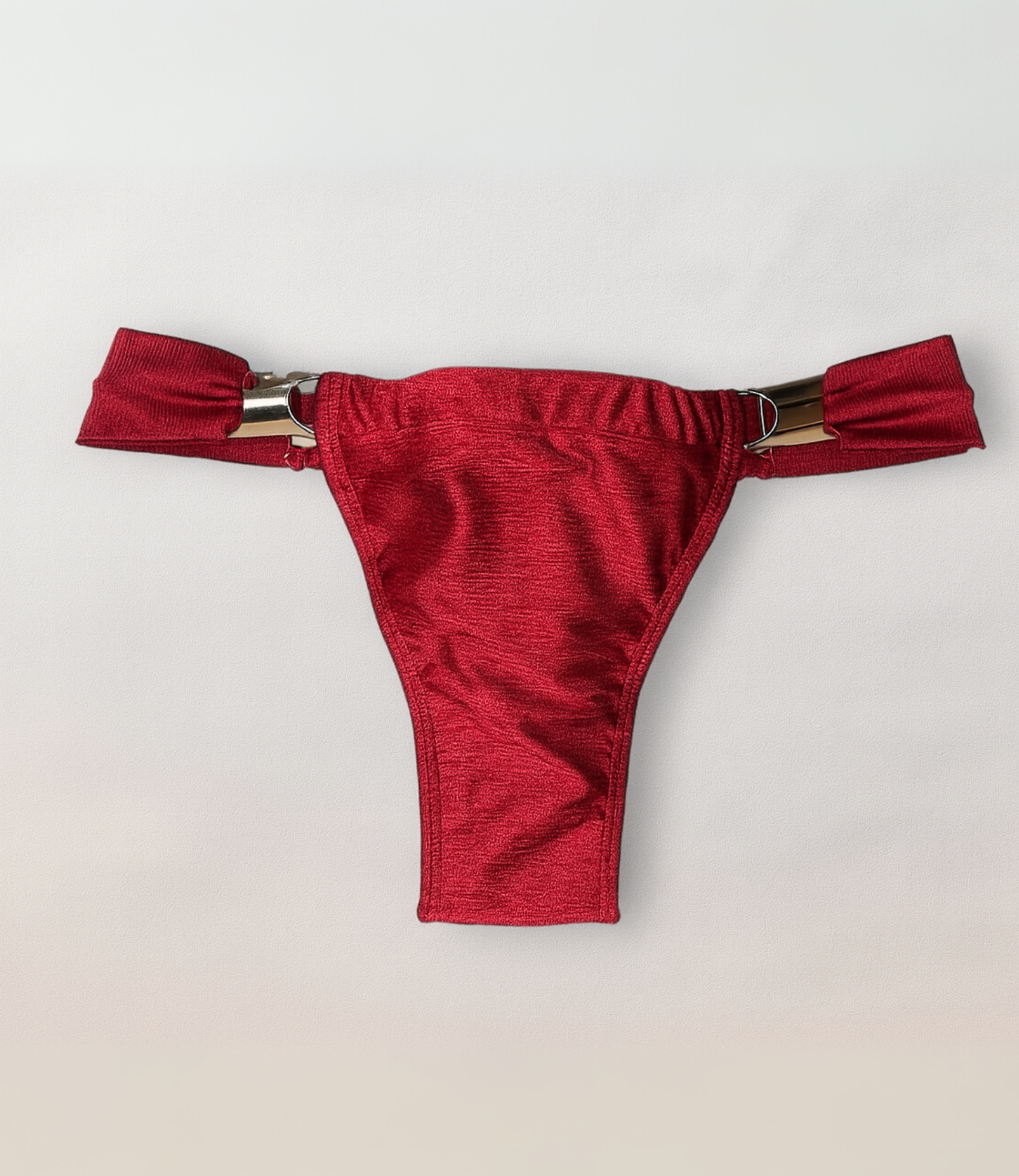 Calcinha de Biquíni com Argola Lateral Liso