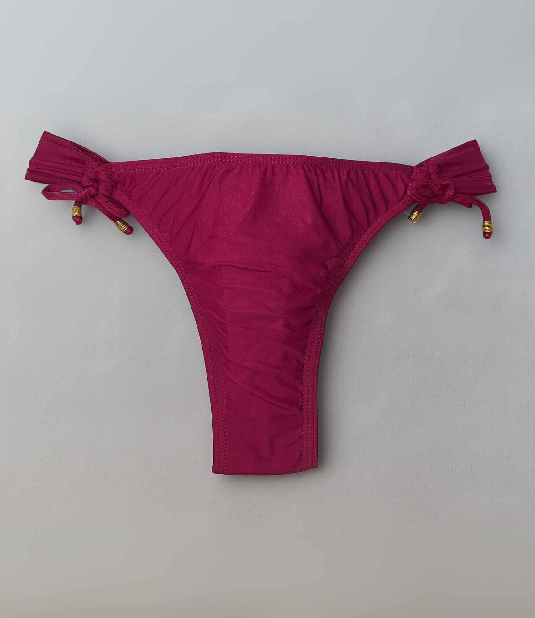 Calcinha Biquíni de Amarração Lateral Franzida
